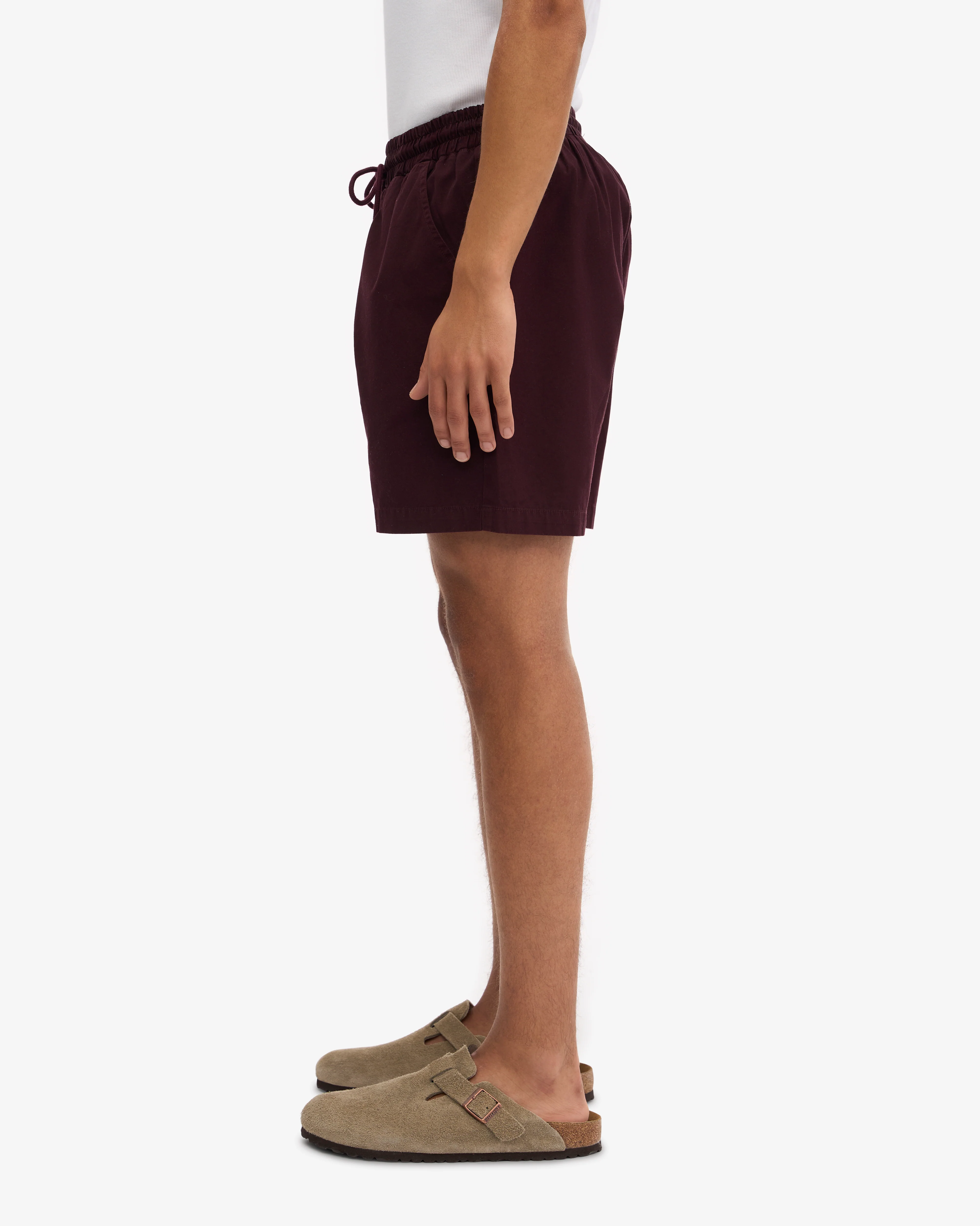 Organic Twill Shorts - Oxblood Red