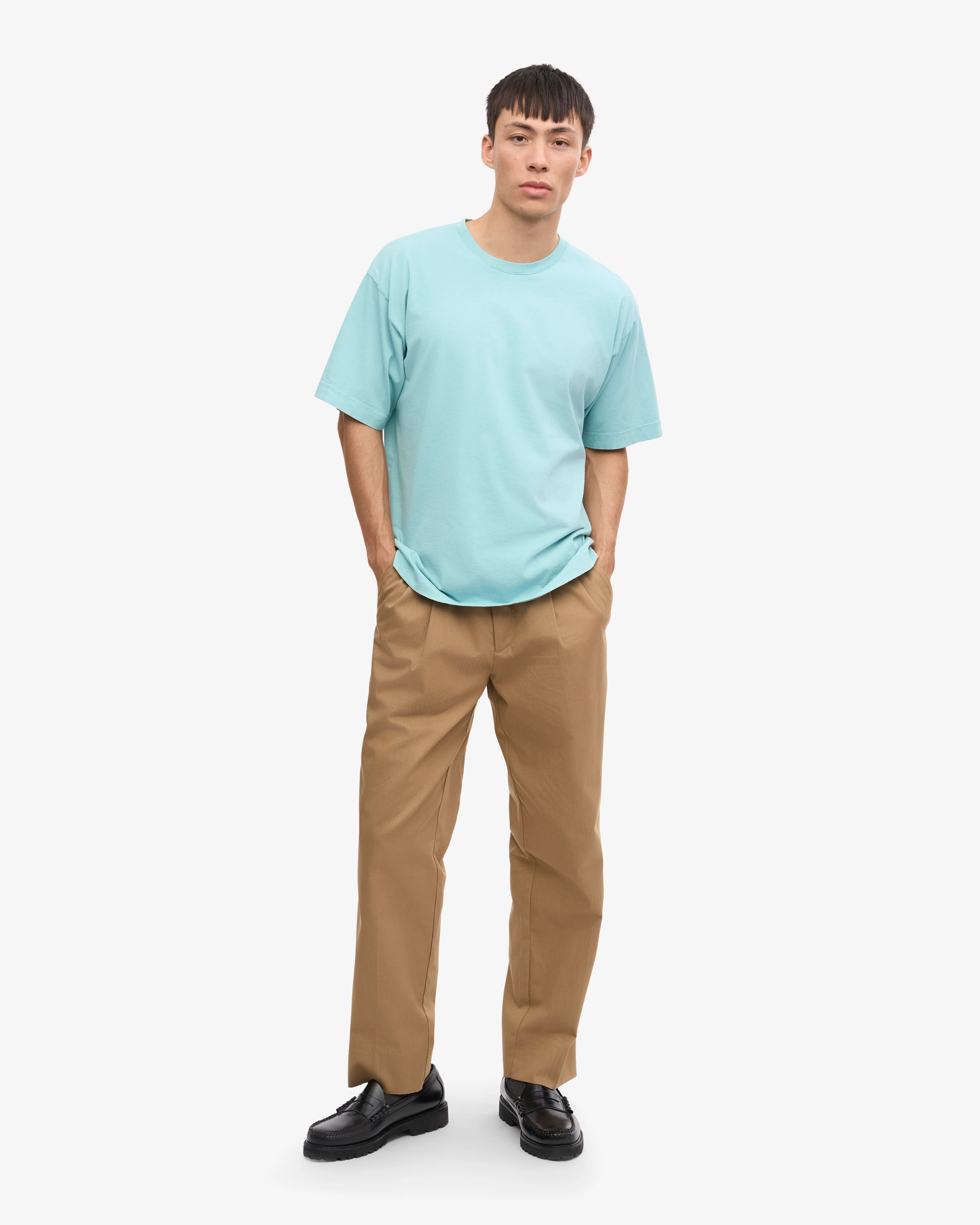 Oversized Organic T-Shirt - Teal Blue