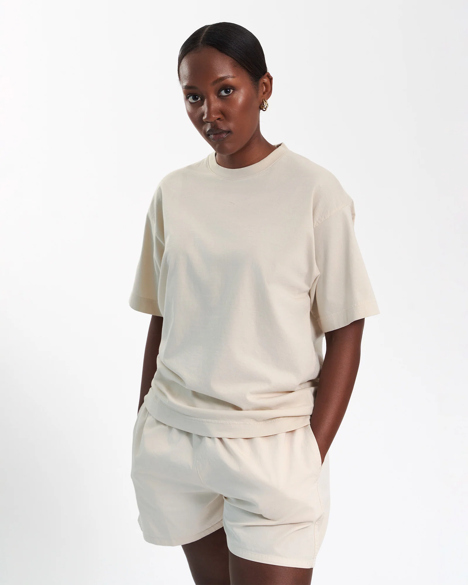 Oversized Organic T-Shirt - Limestone Grey