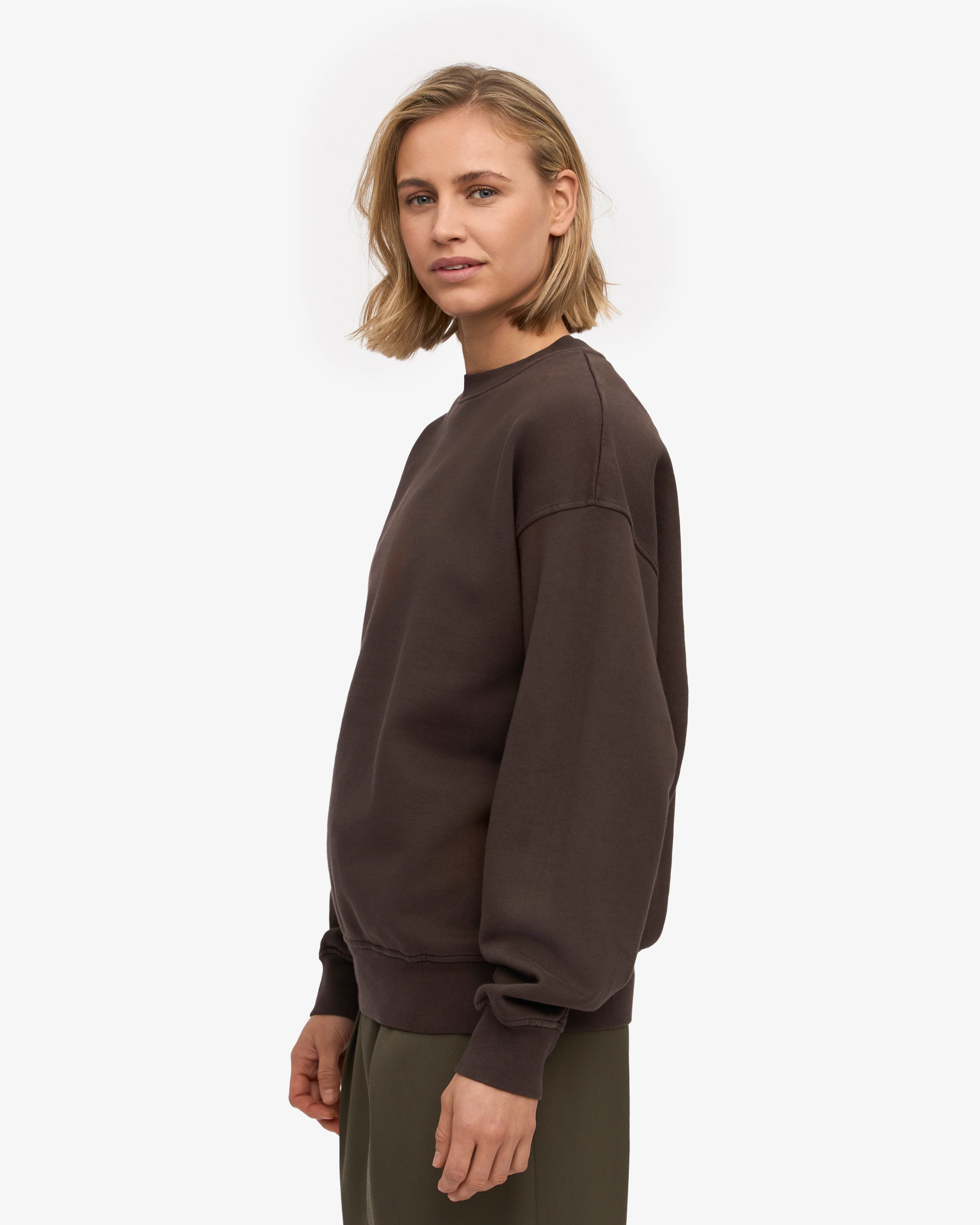 Organic Oversized Crew - Coffee Brown