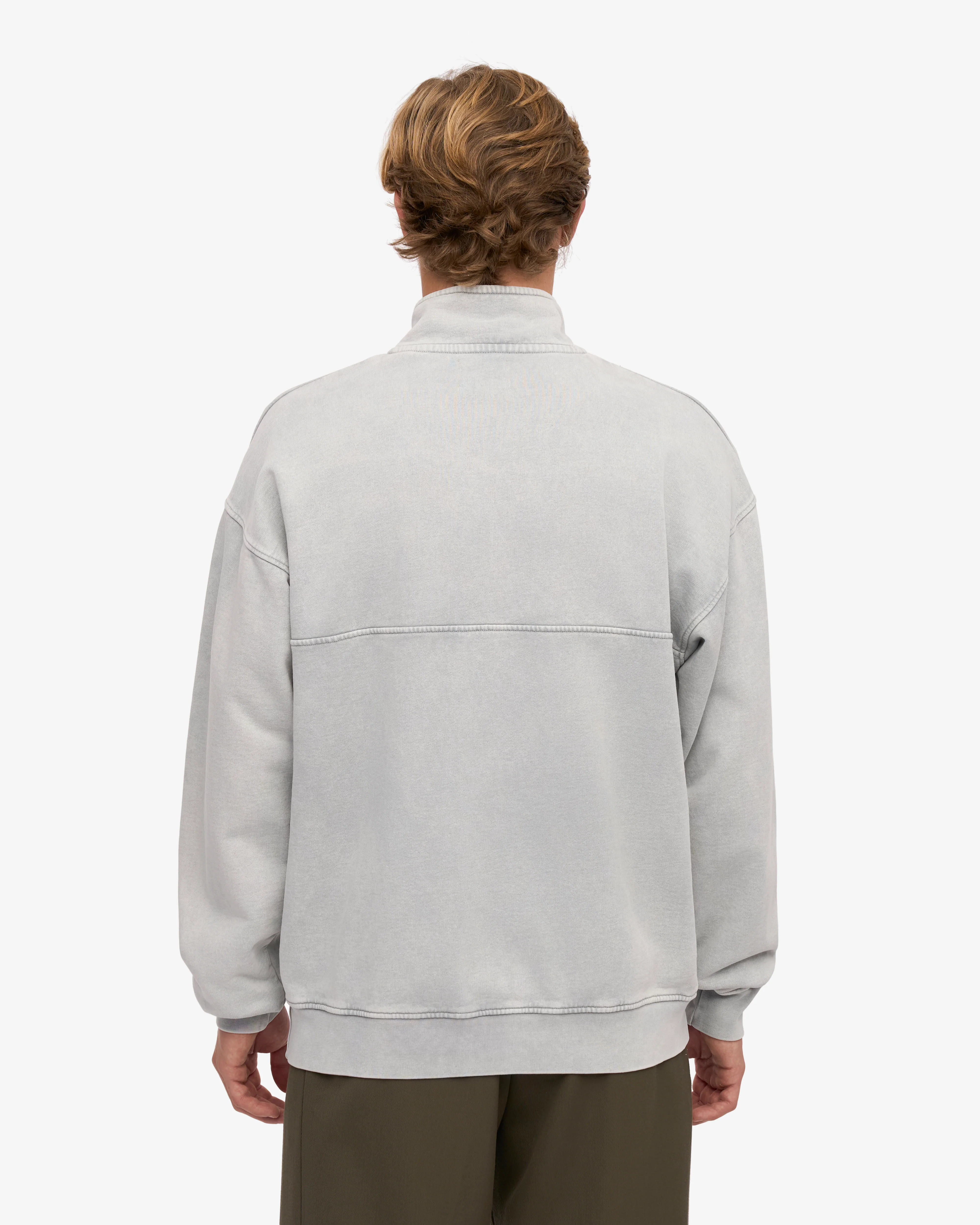 Organic Quarter Zip - Faded Grey