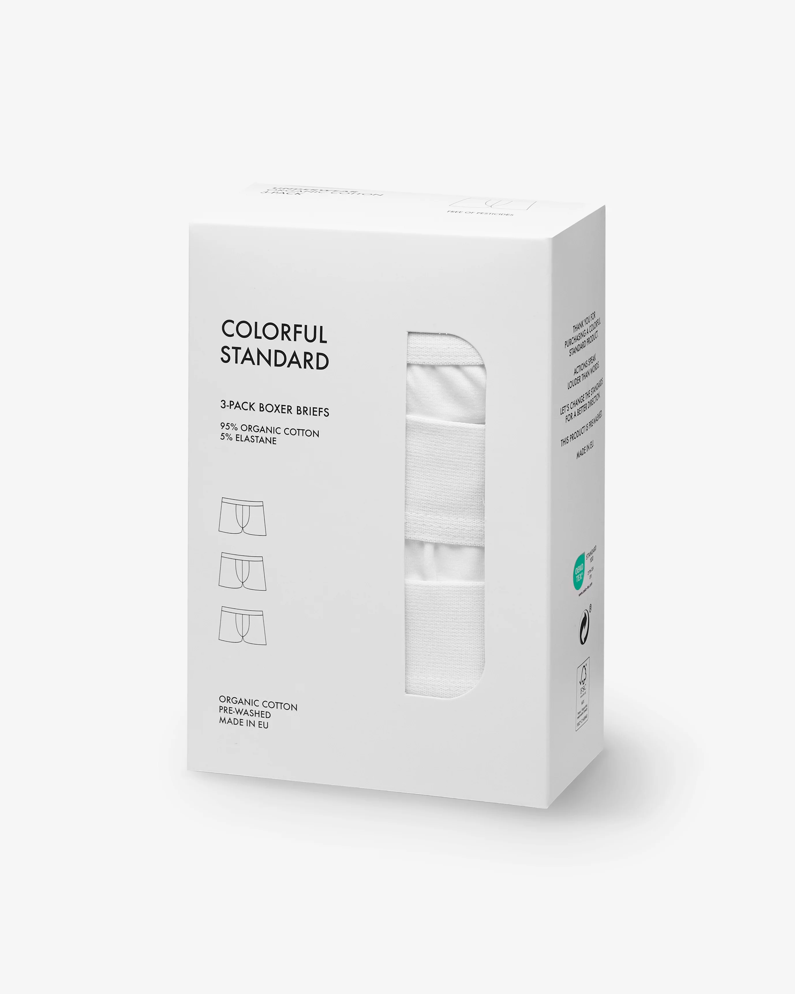Organic Boxer Briefs 3 Pack - Optical White
