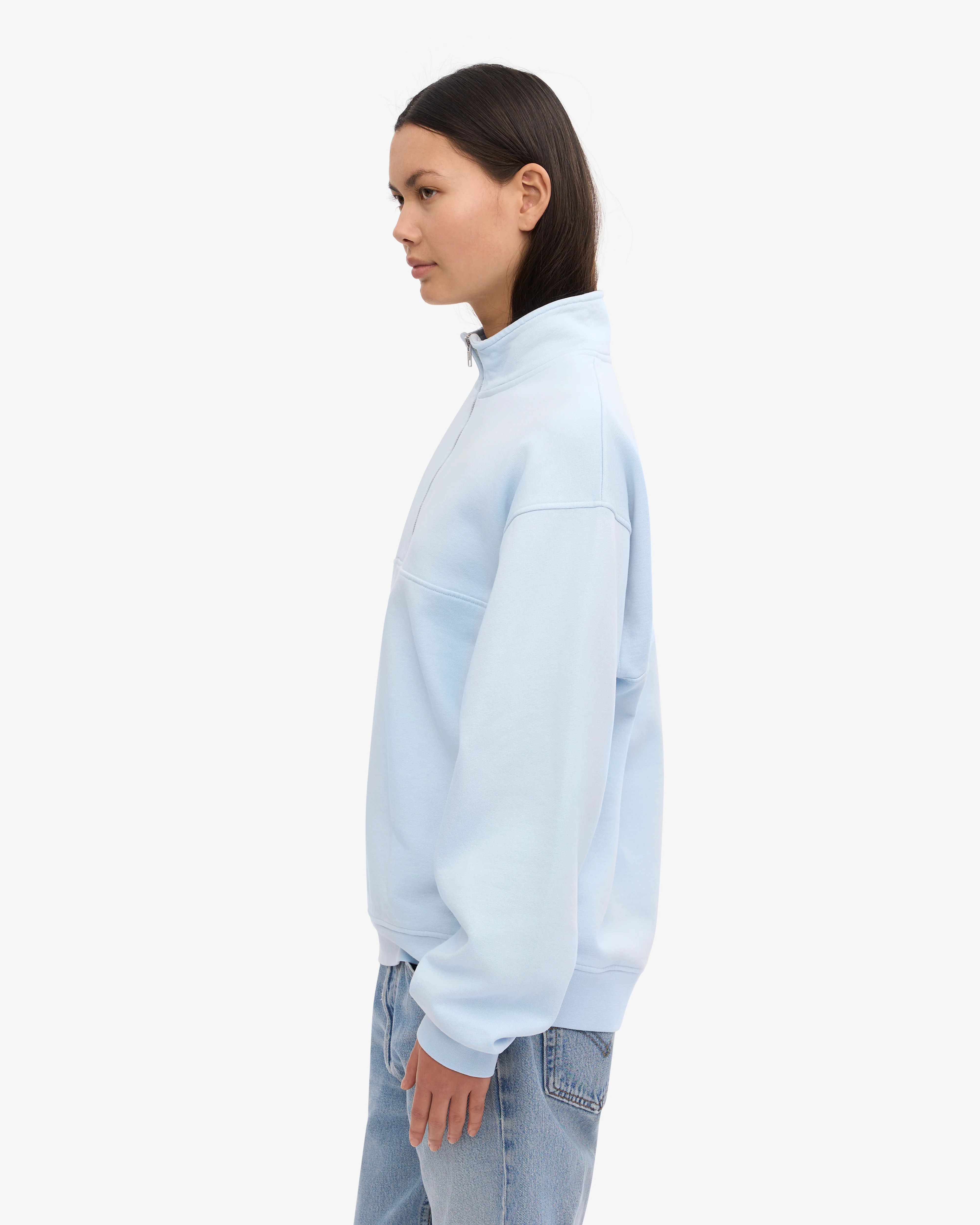 Organic Quarter Zip - Polar Blue