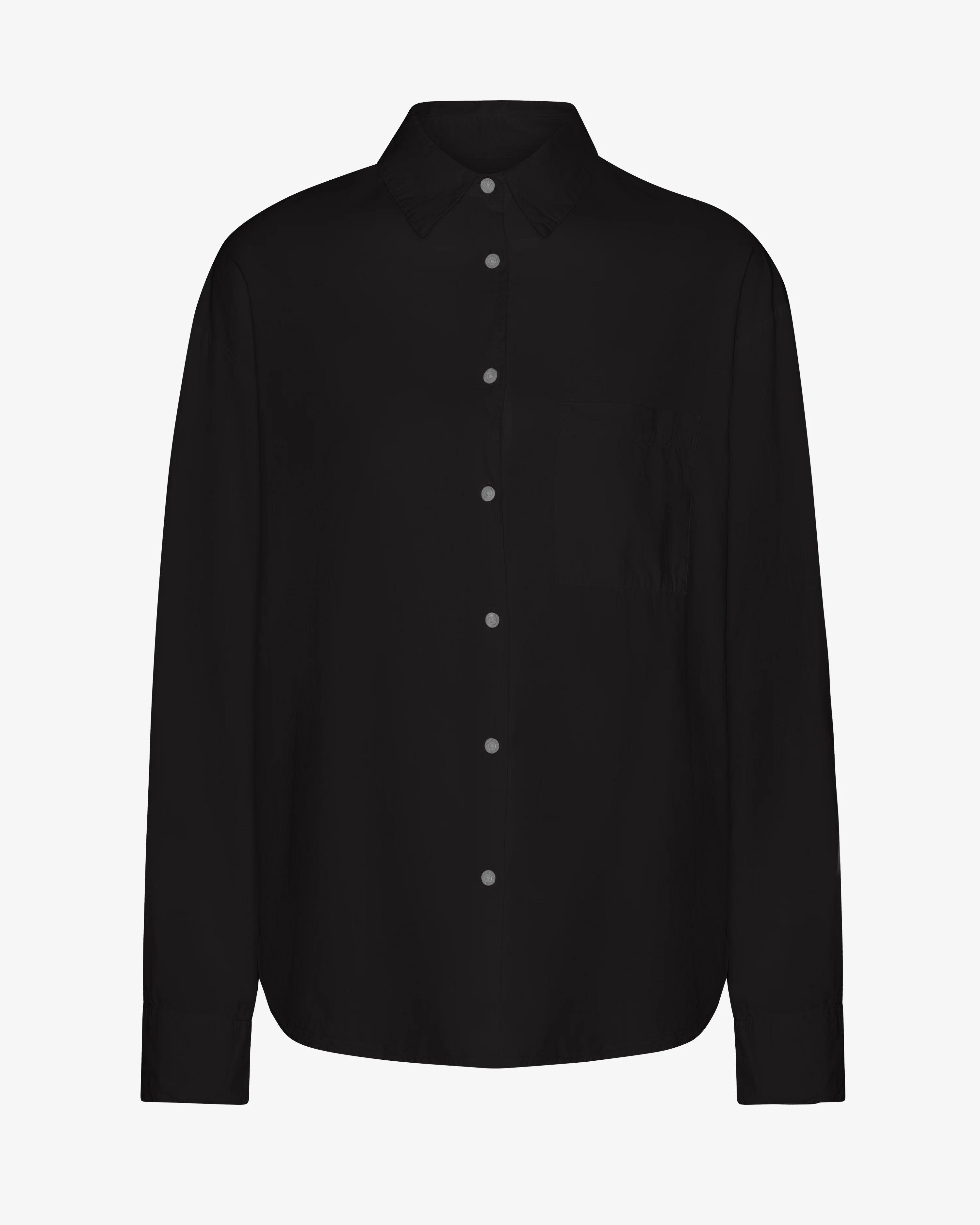 Organic Oversized Shirt - Deep Black