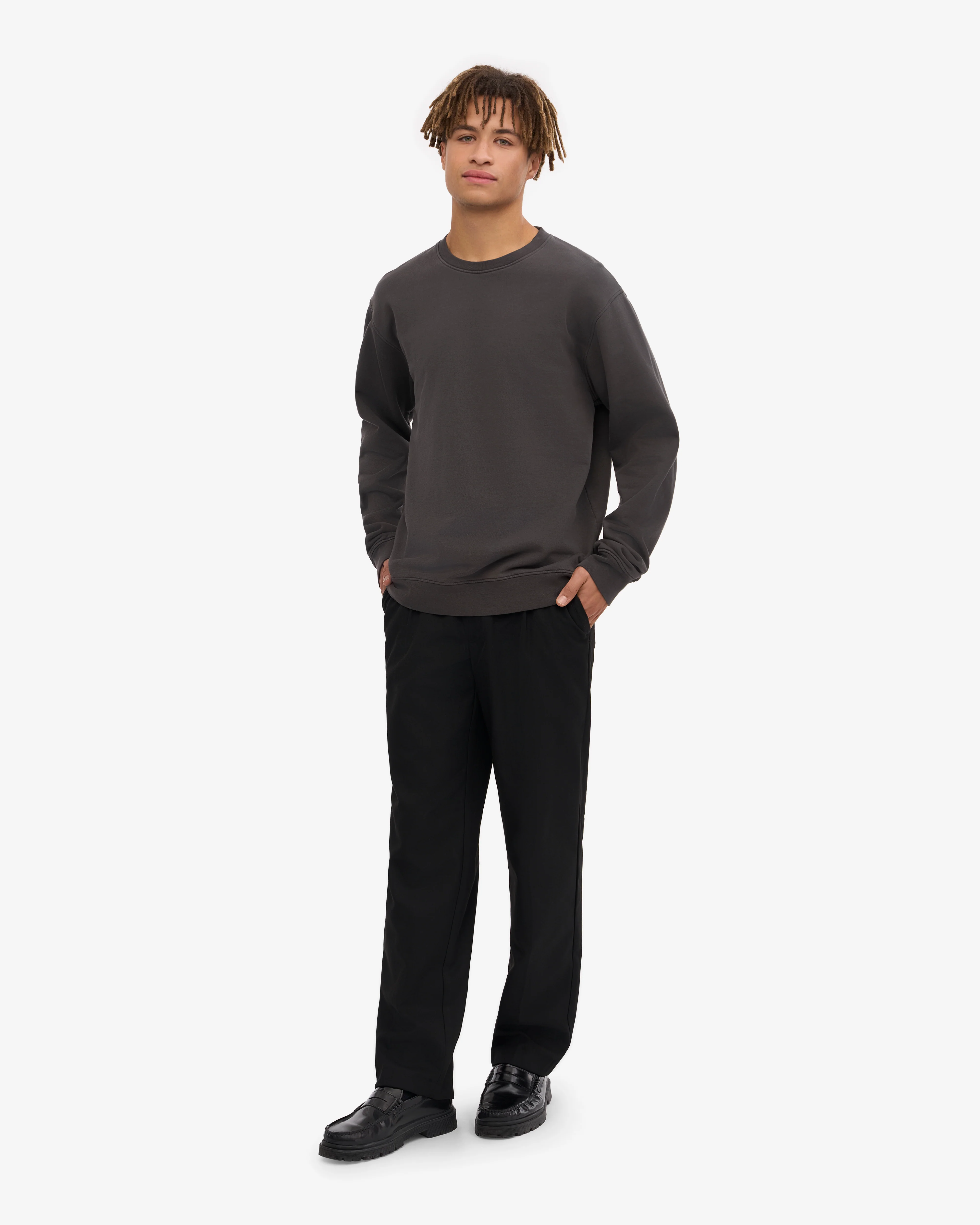 Classic Organic Crew - Lava Grey