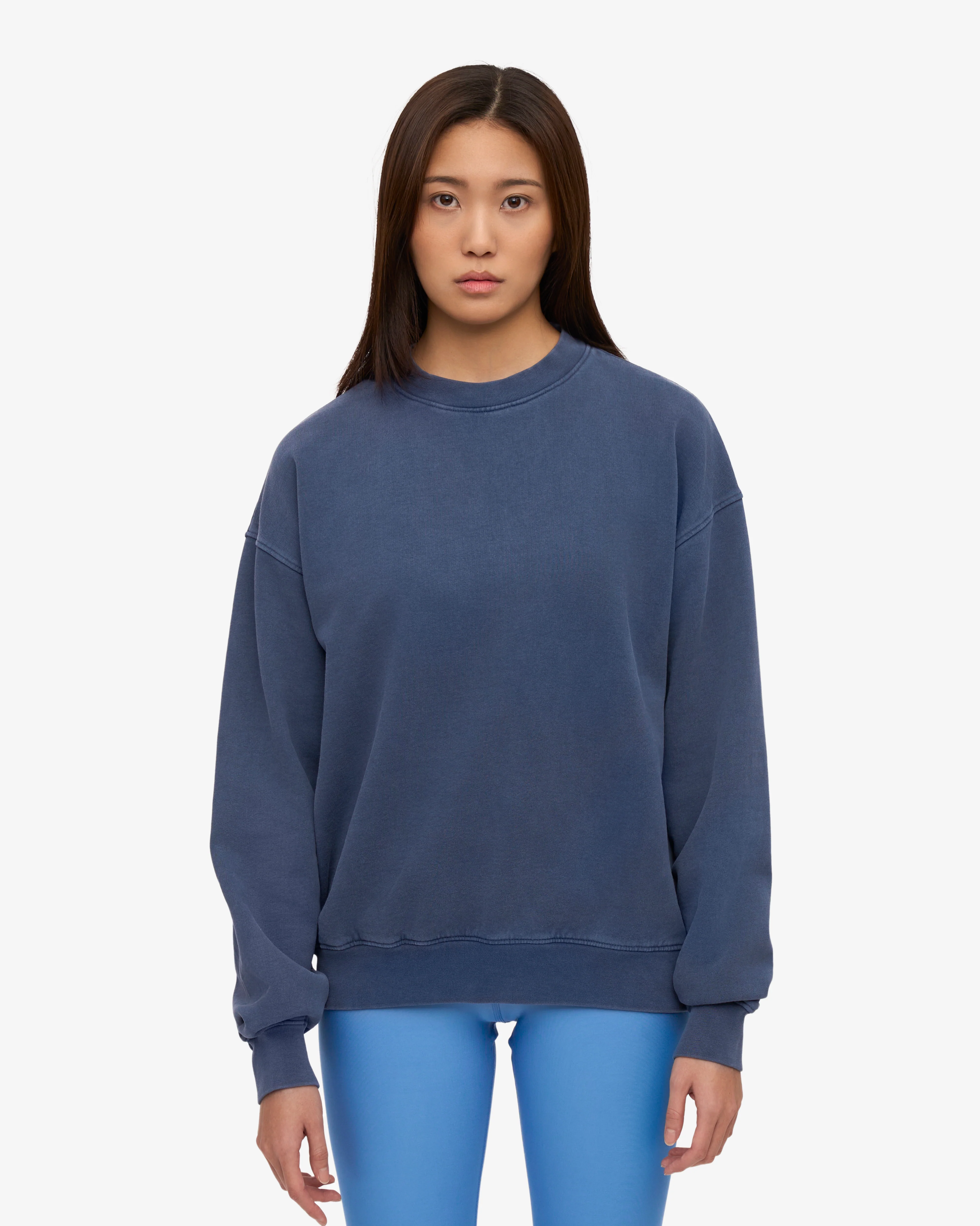 Organic Oversized Crew - Neptune Blue