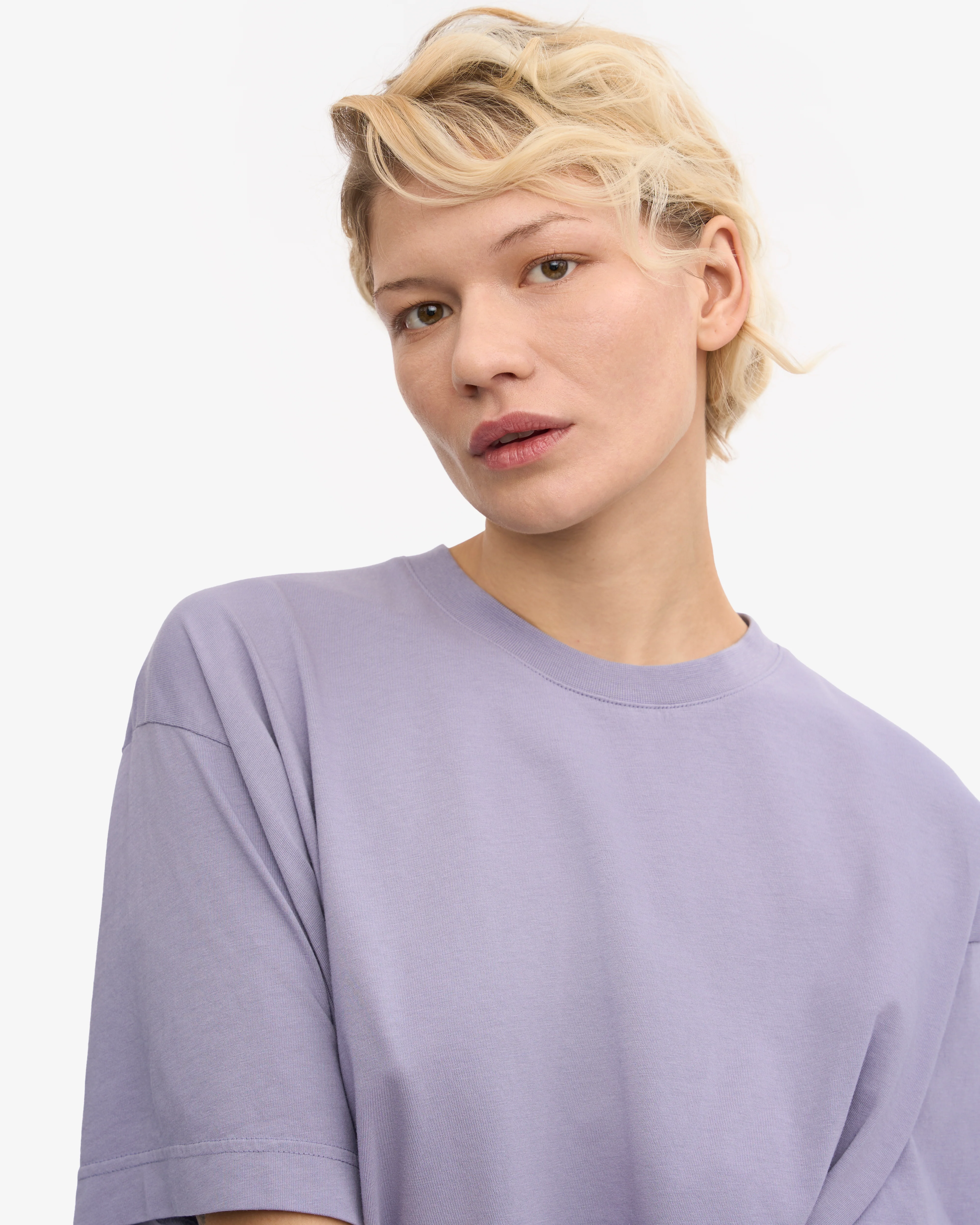 Oversized Organic T-Shirt - Purple Jade