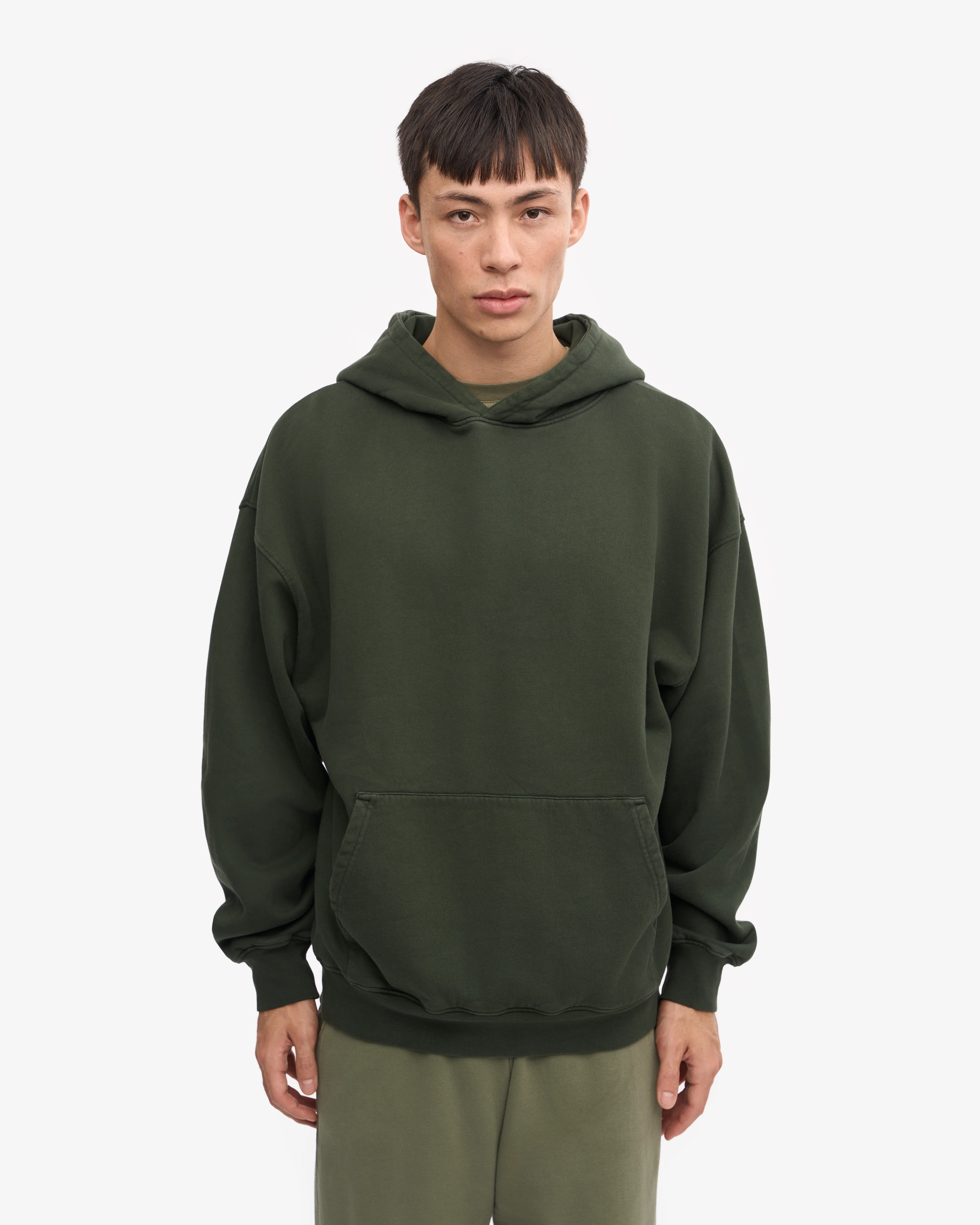 Organic Oversized Hood - Hunter Green