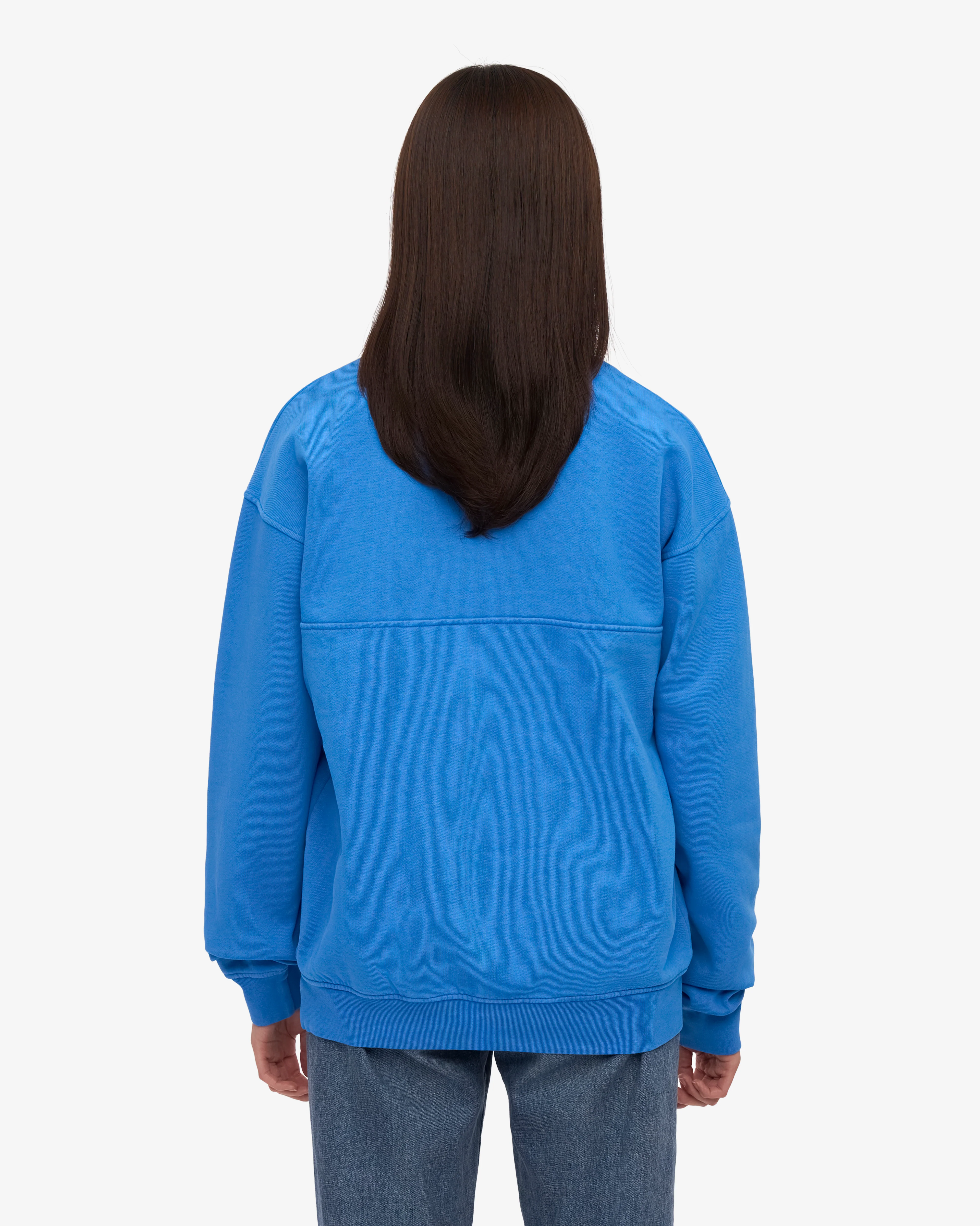 Organic Quarter Zip - Pacific Blue