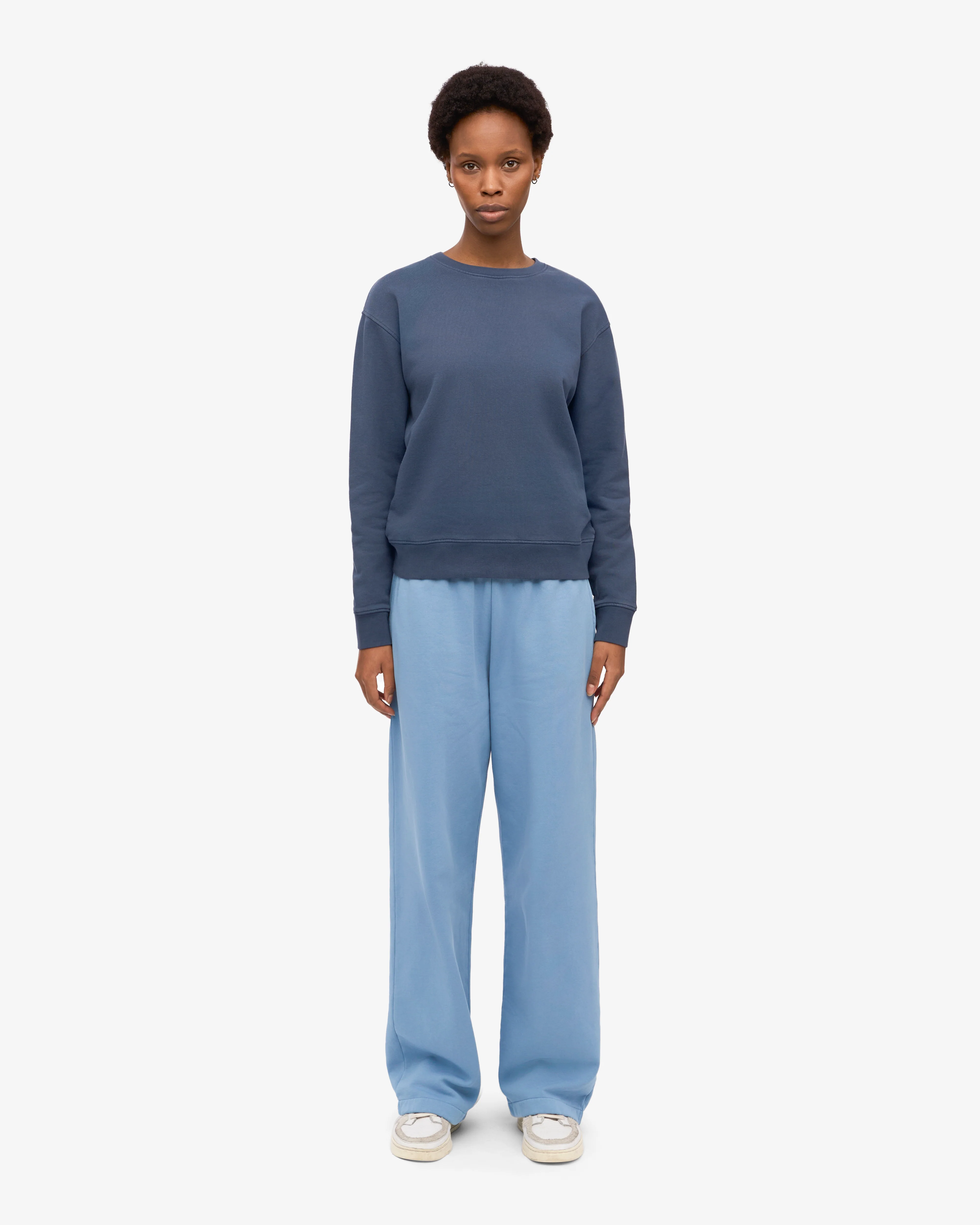 Women Classic Organic Crew - Petrol Blue
