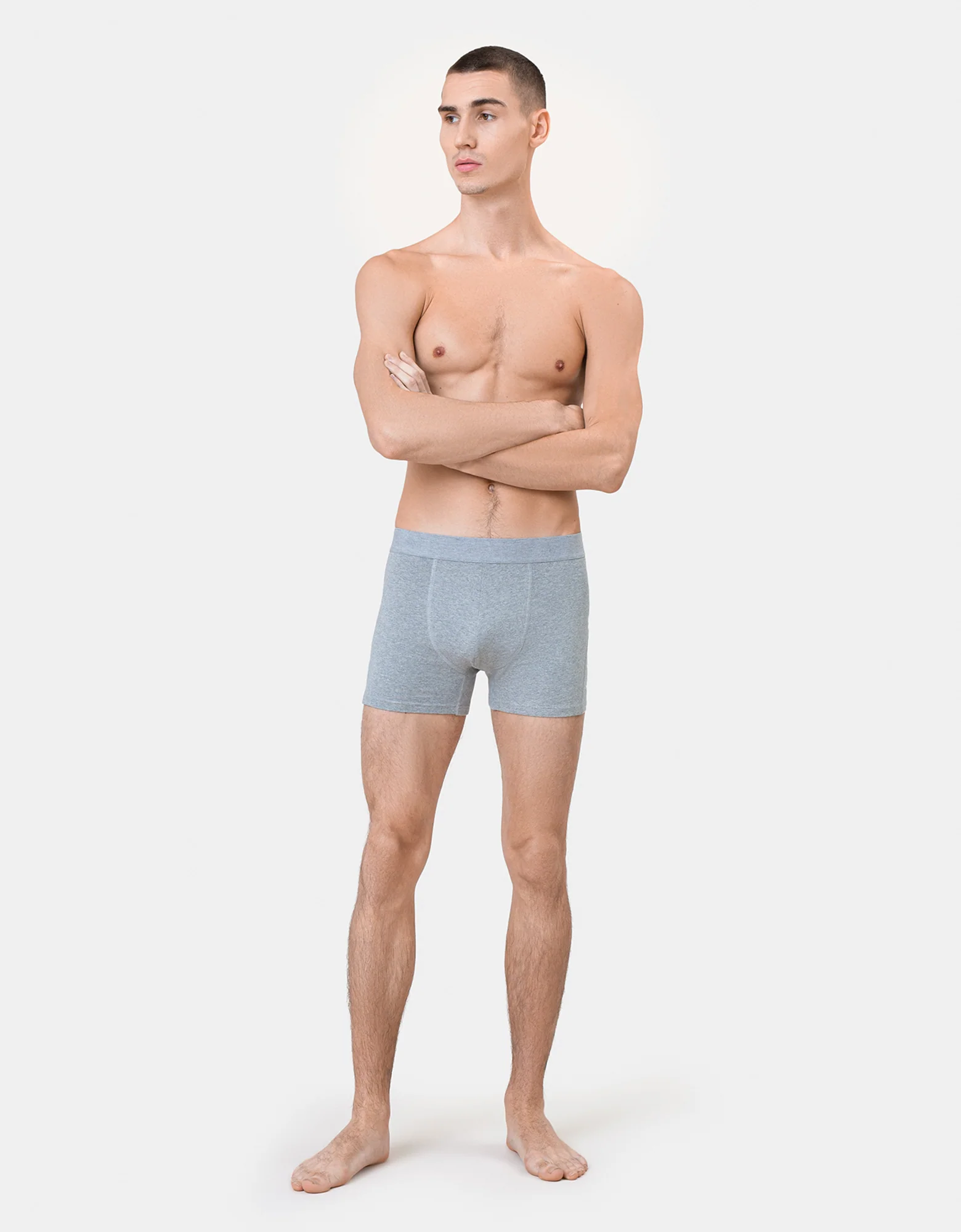Classic Organic Boxer Briefs - Heather Grey