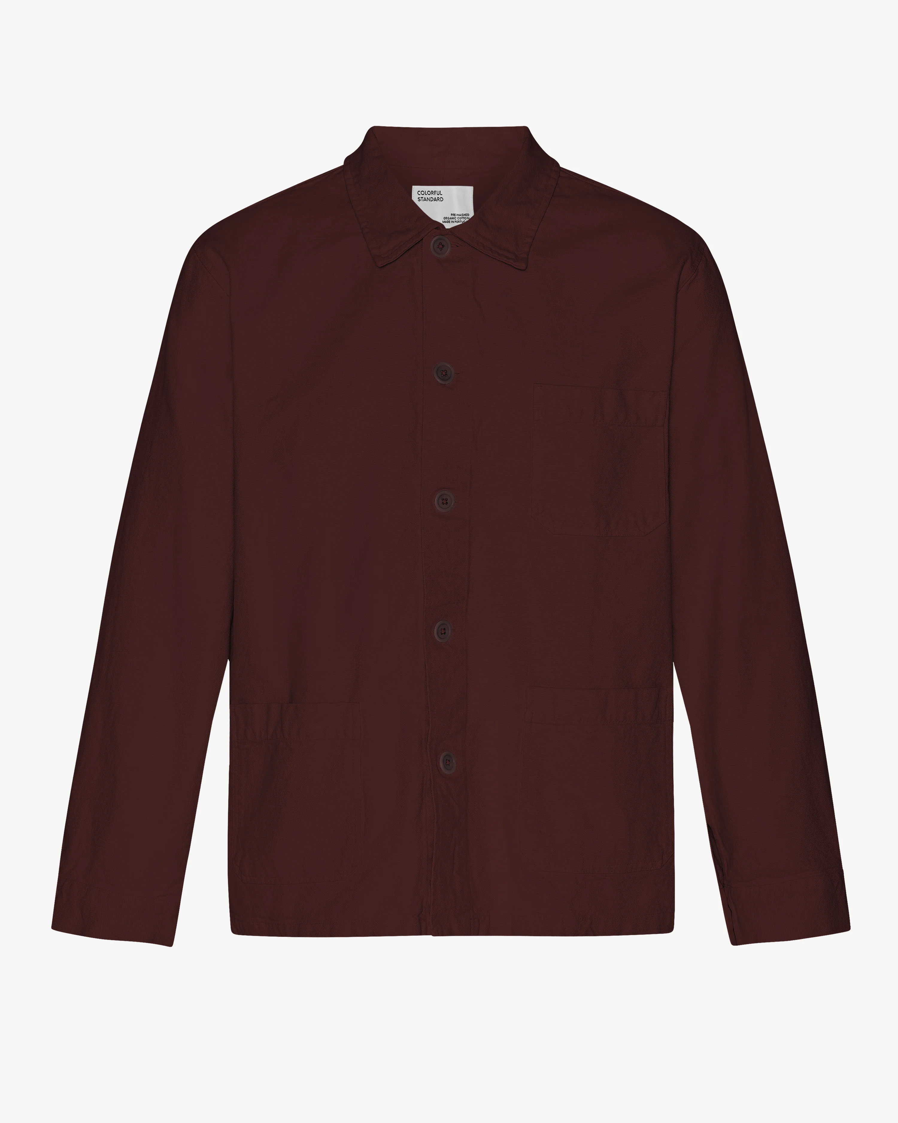 Organic Workwear Jacket - Oxblood Red