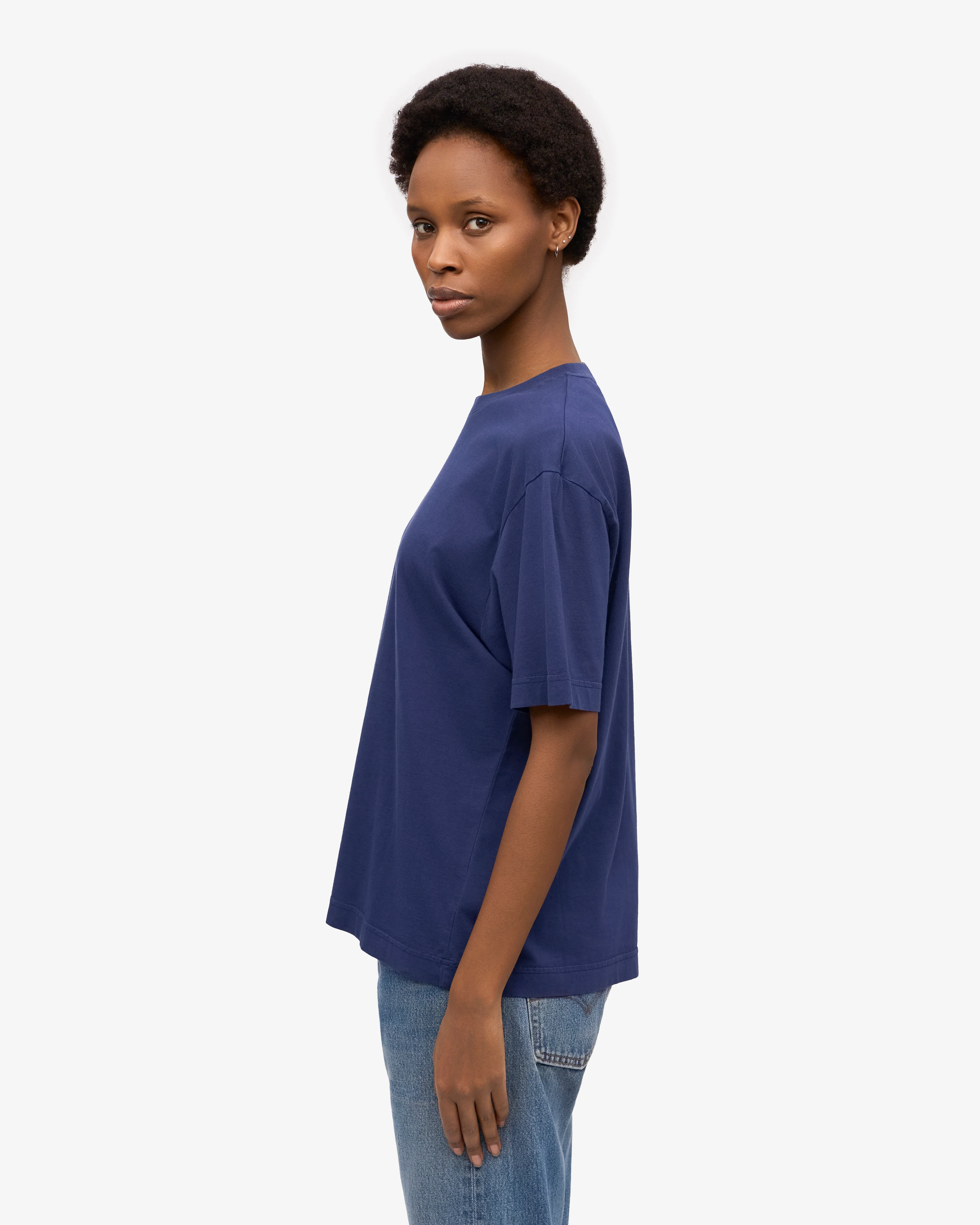Oversized Organic T-Shirt - Marine Blue