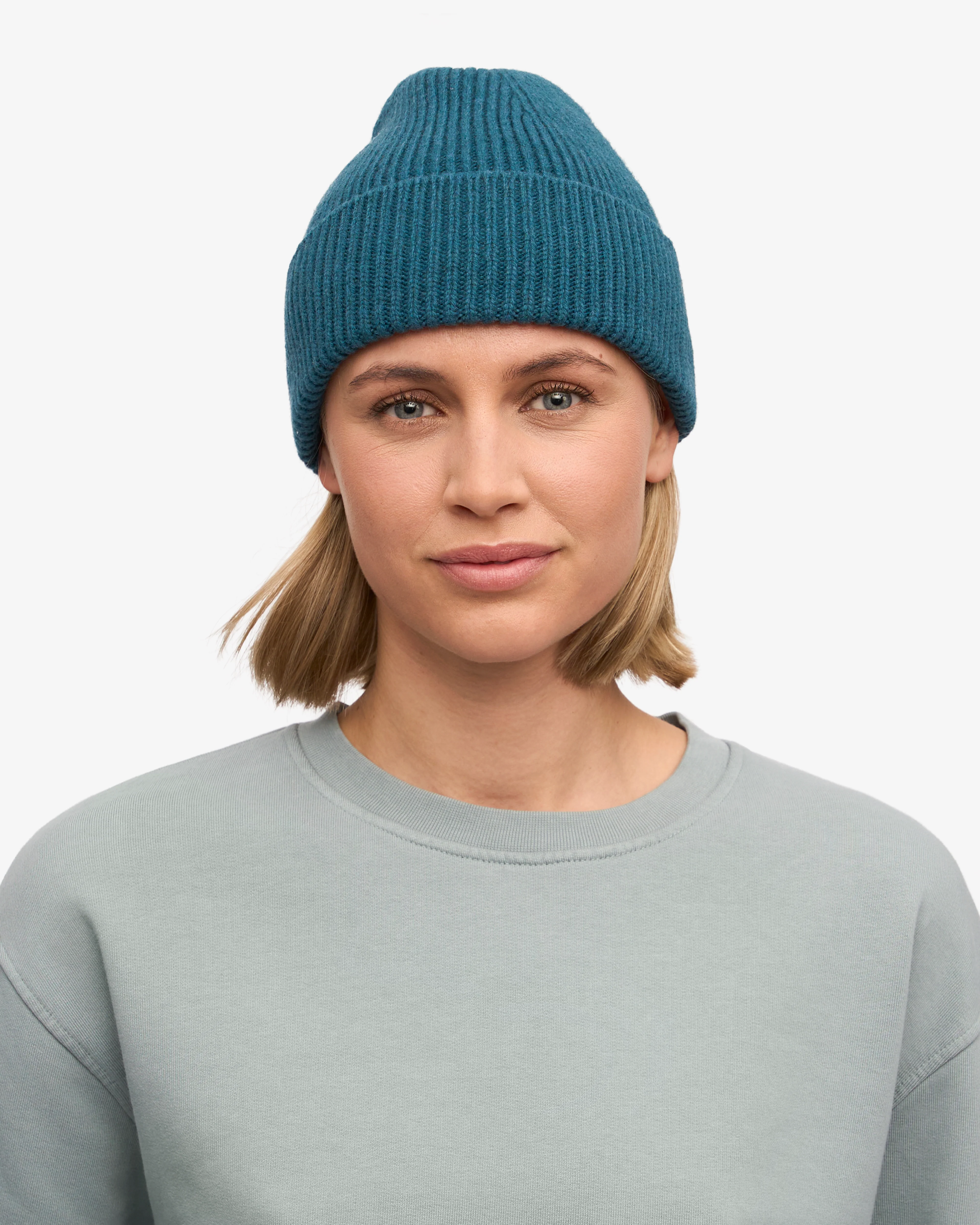 Merino Wool Beanie - Ocean Green