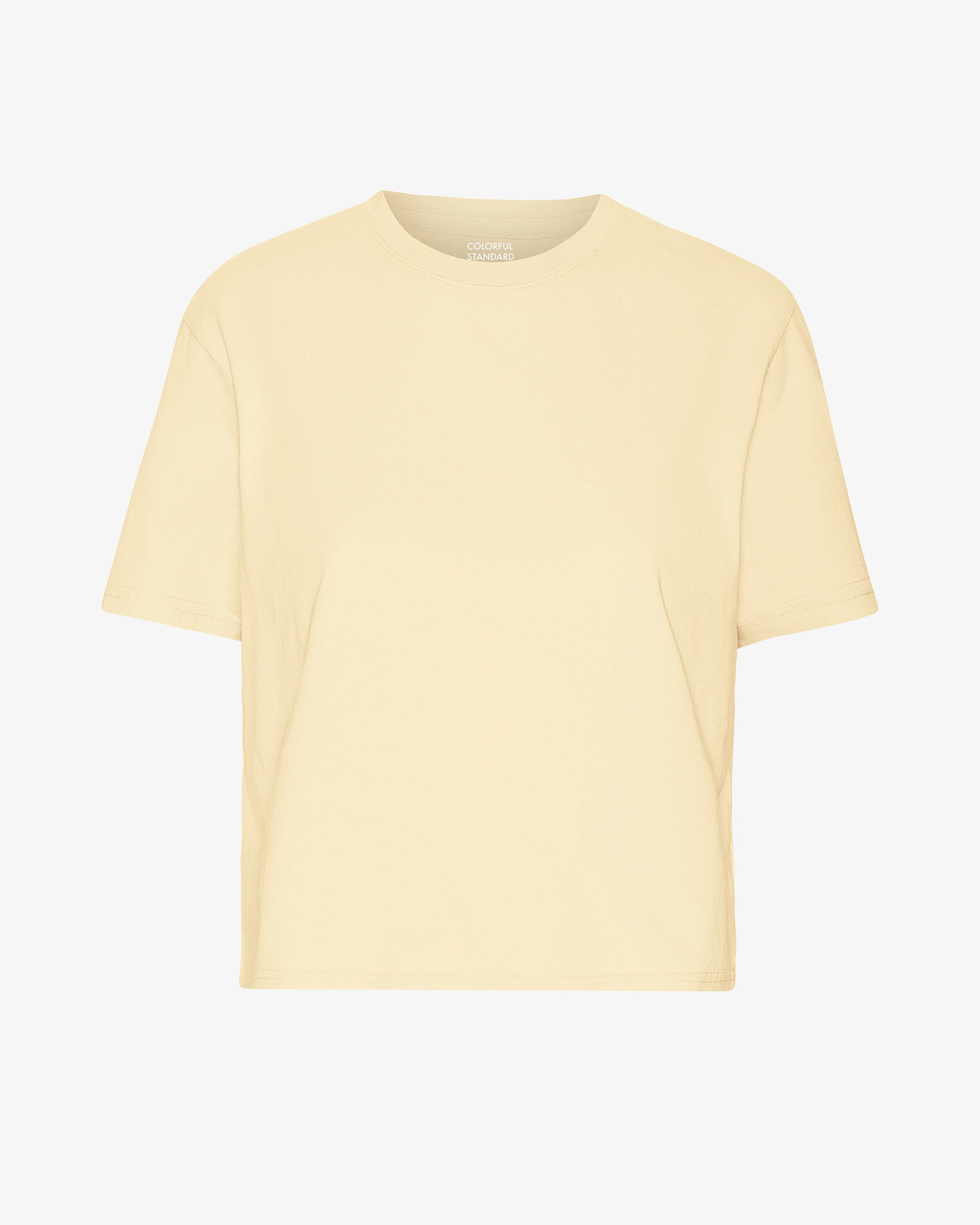 Organic Boxy Crop Tee - Soft Yellow