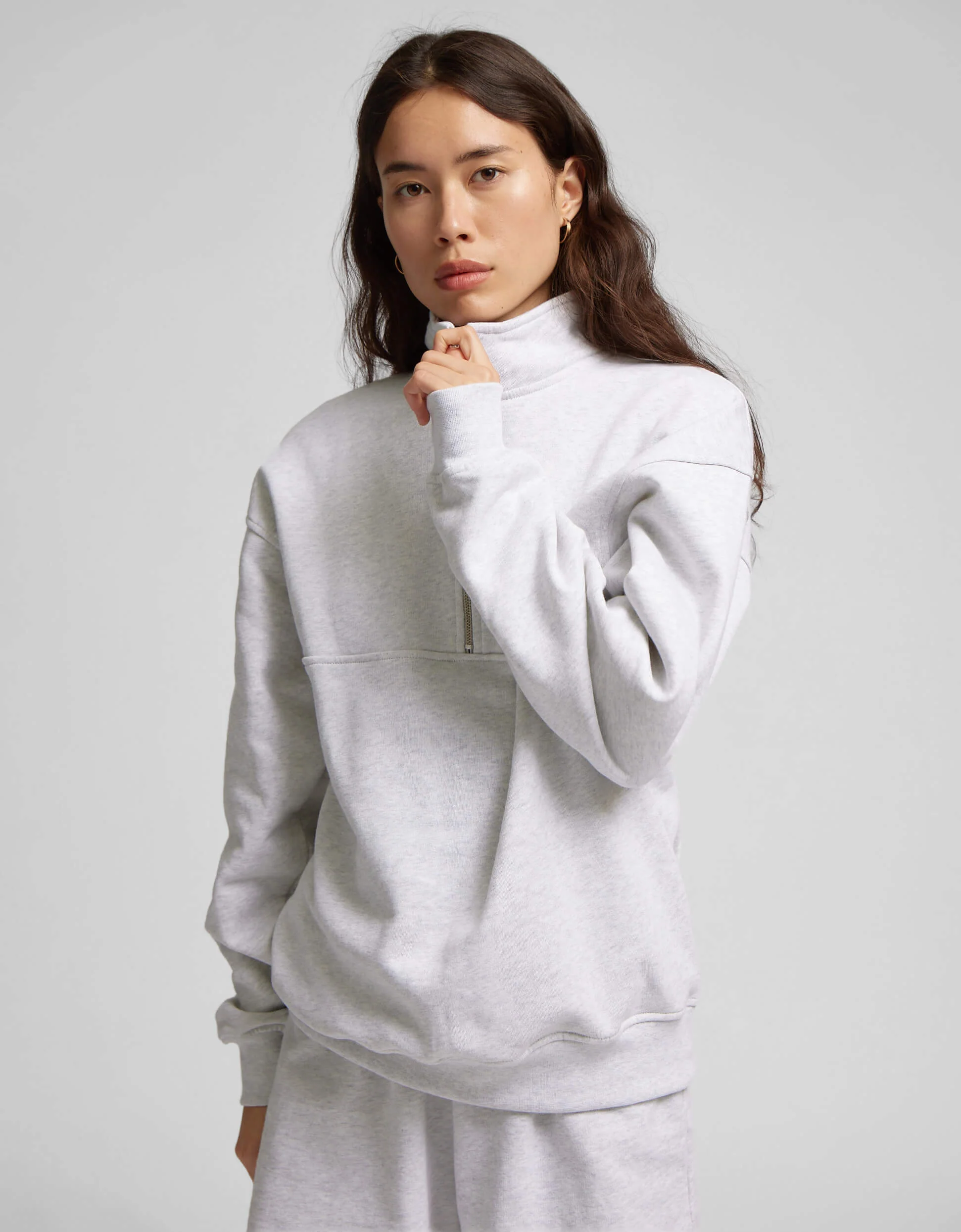 Organic Quarter Zip - Neptune Blue