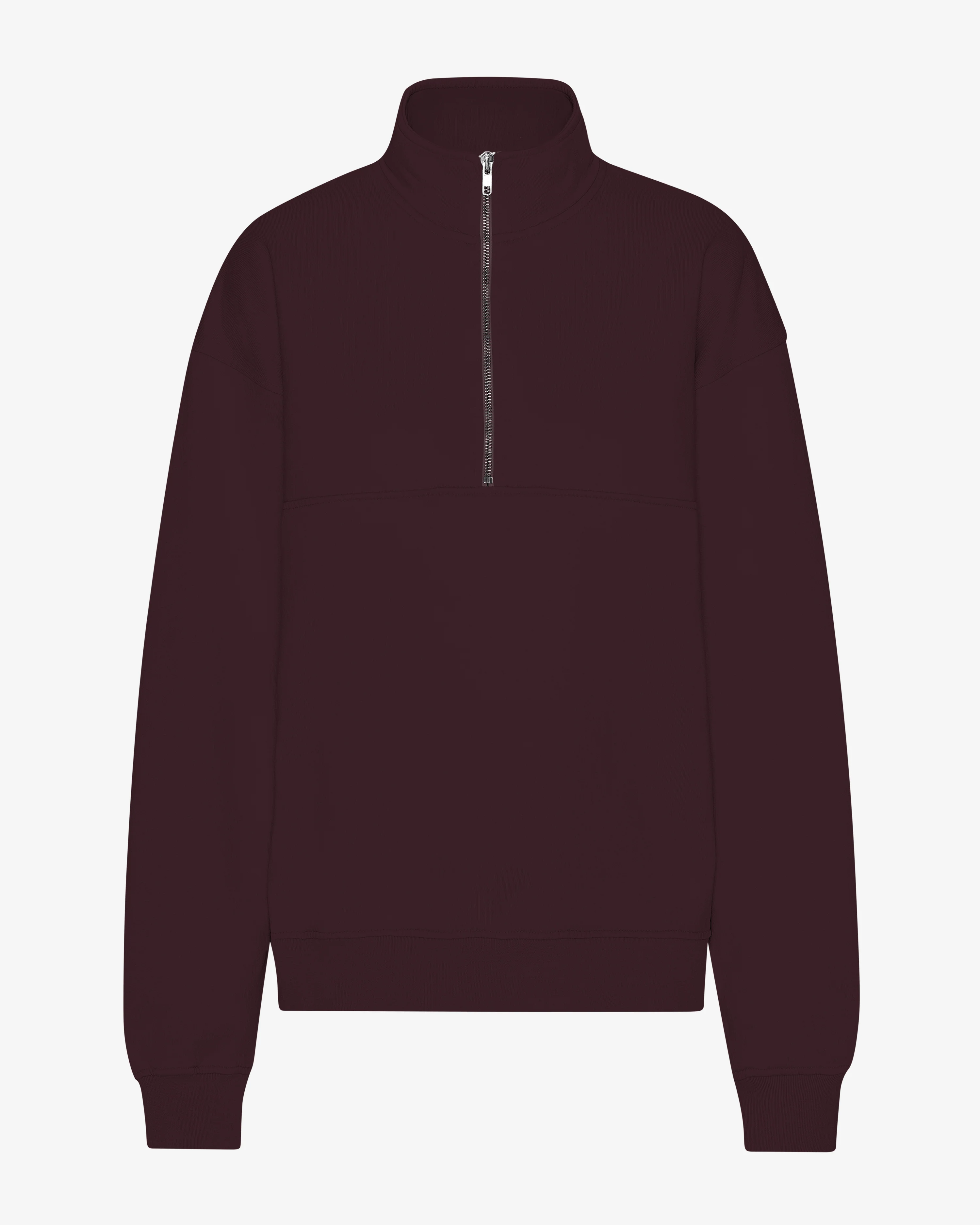 Organic Quarter Zip - Oxblood Red