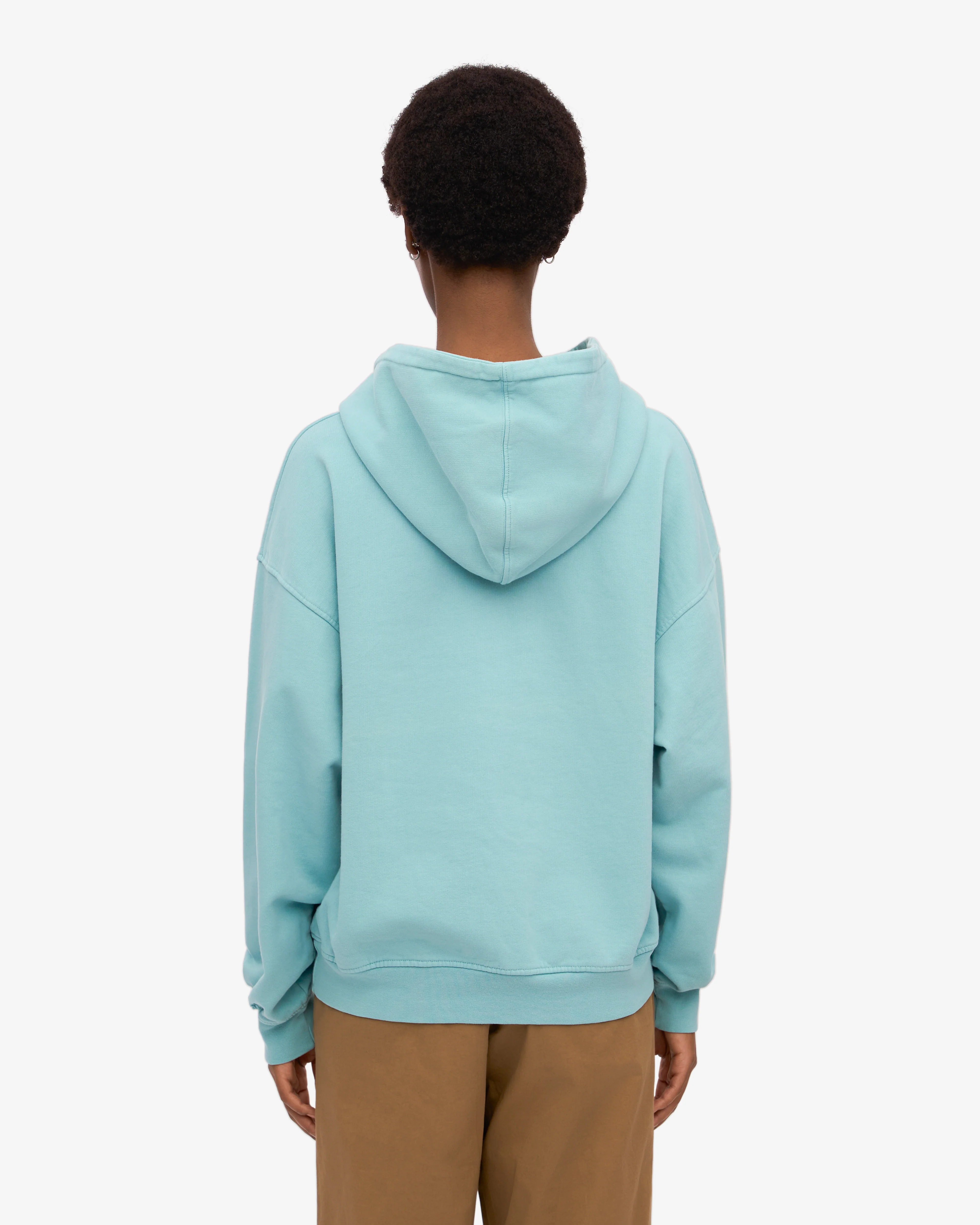 Organic Oversized Hood - Teal Blue