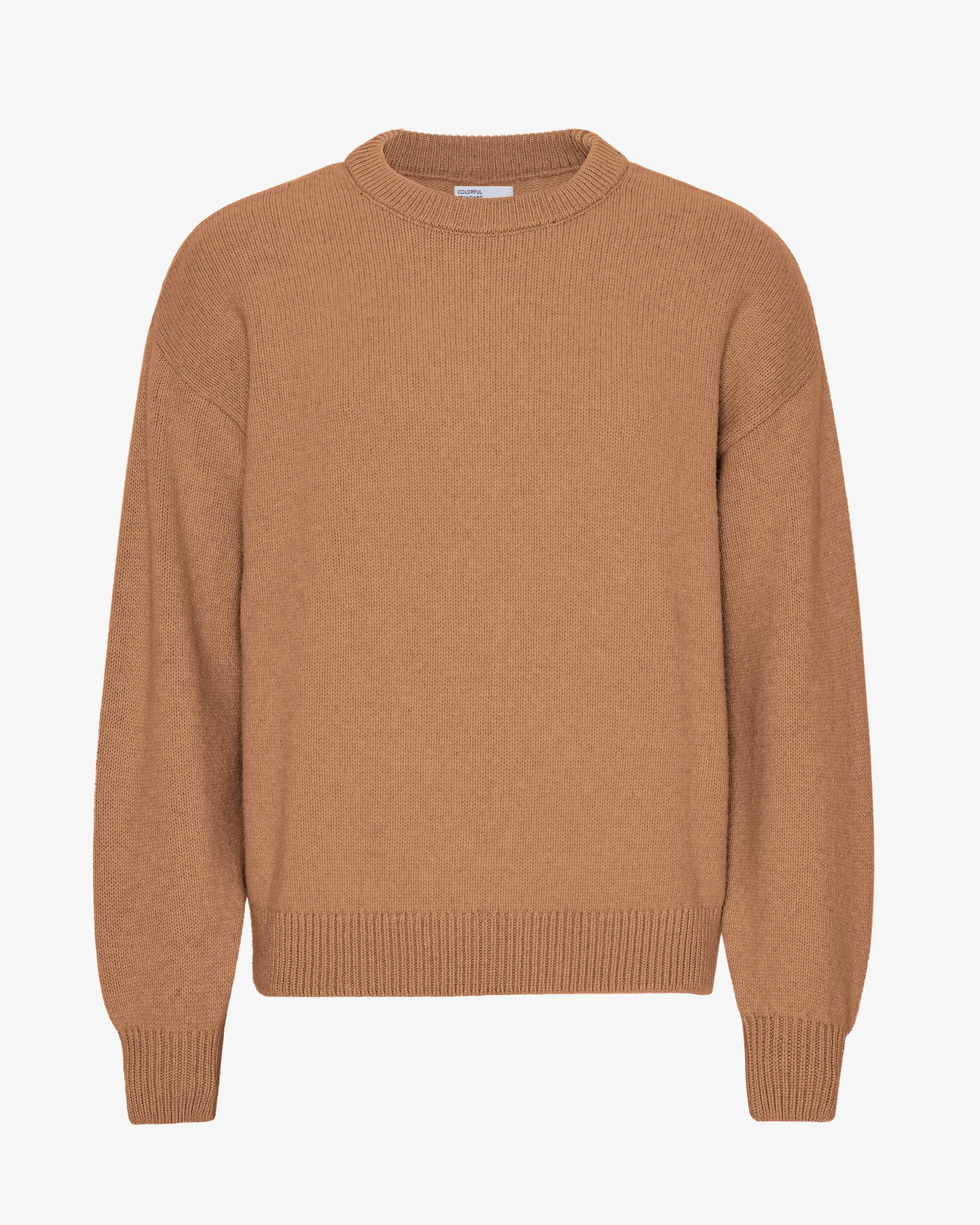 Oversized Merino Wool Crew - Sahara Camel