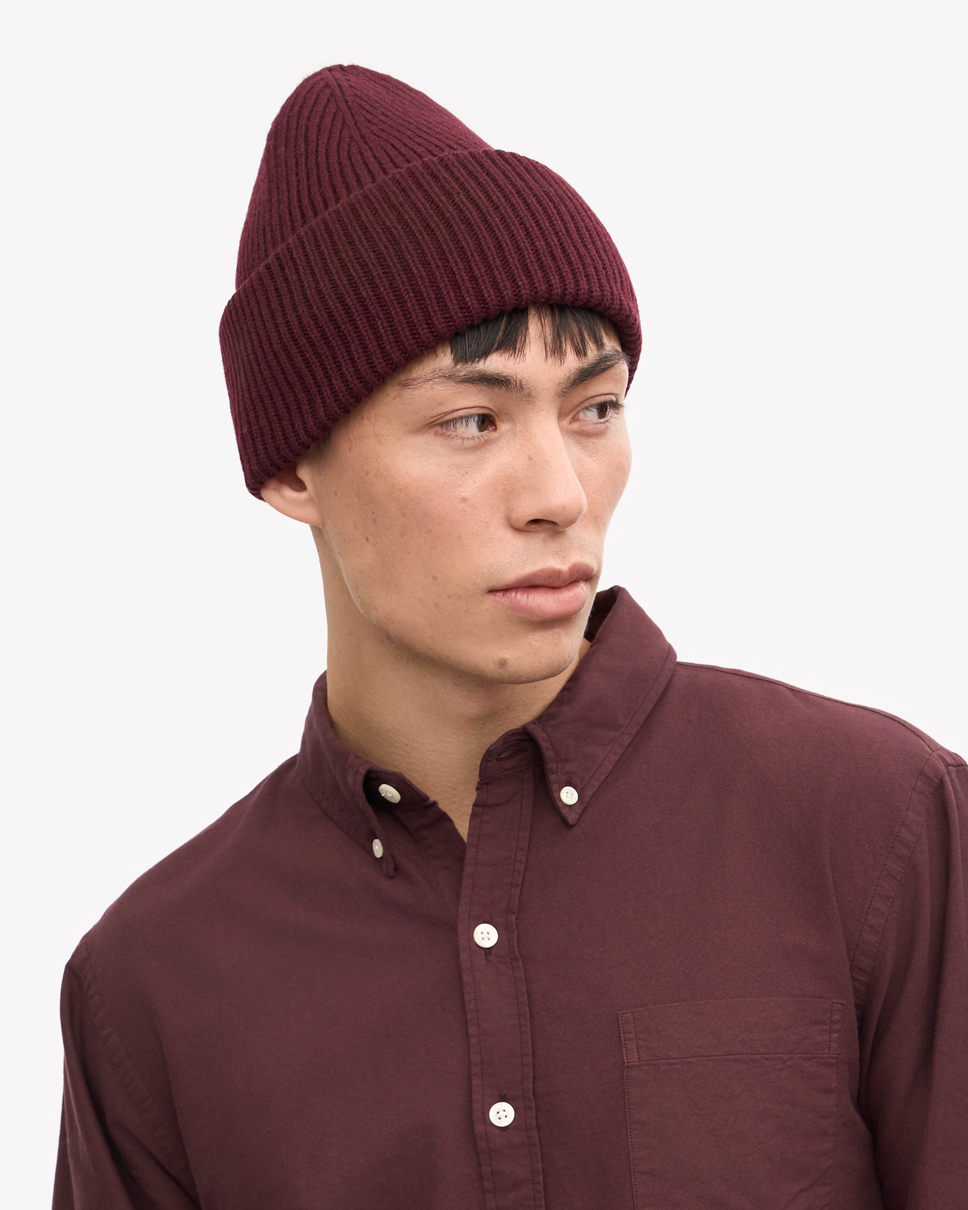 Merino Wool Hat - Oxblood Red