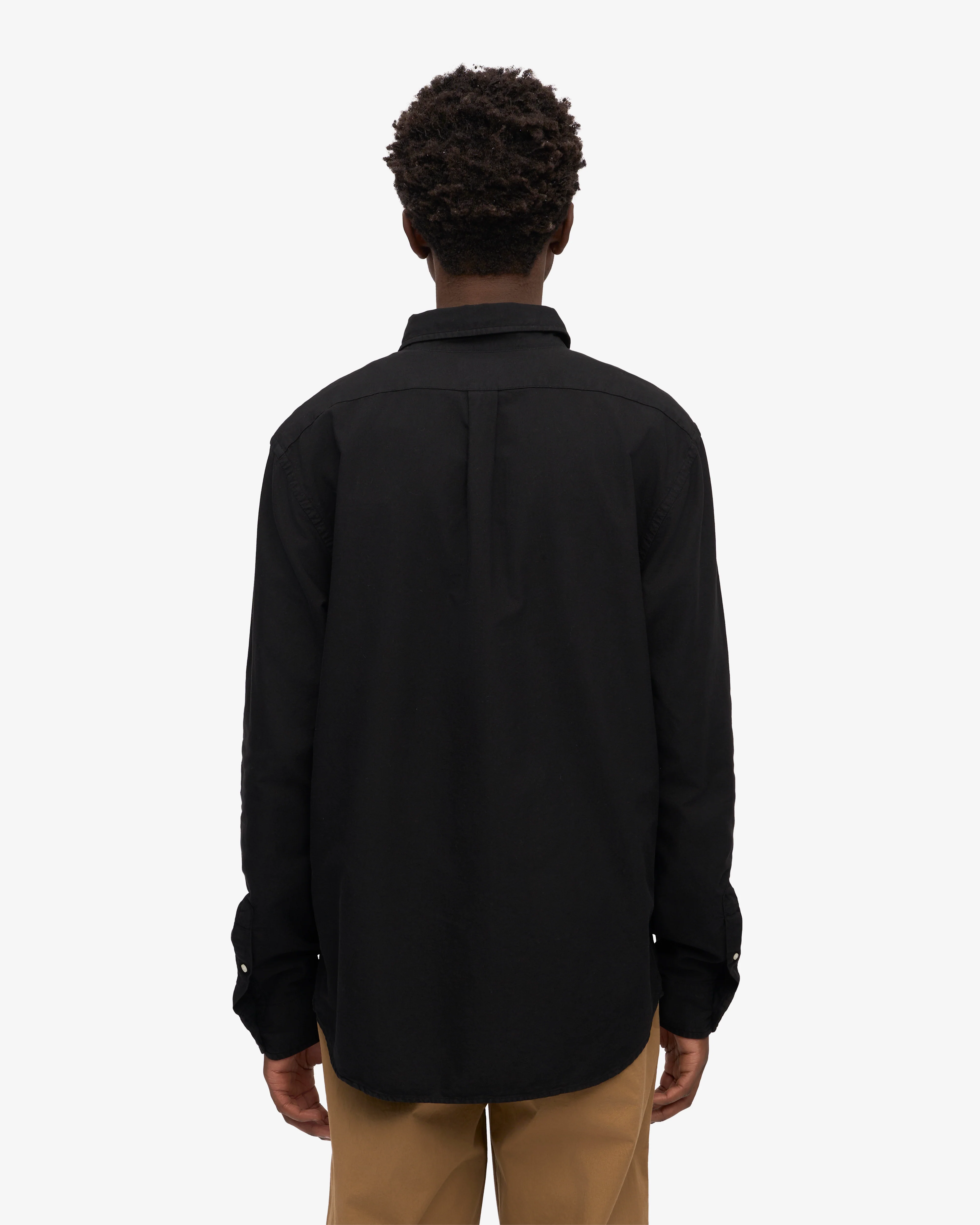 Organic Button Down Shirt - Deep Black