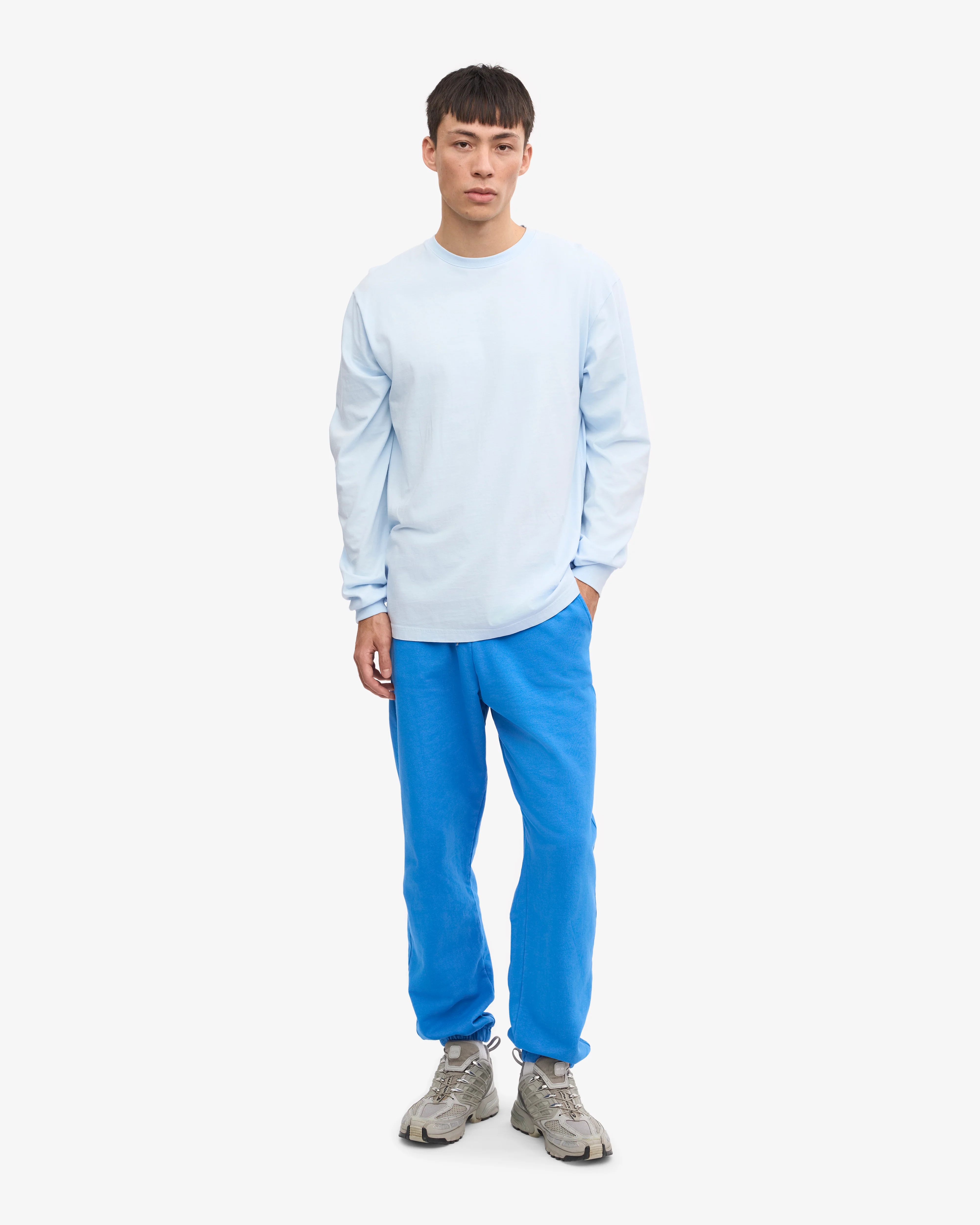Oversized Organic LS T-Shirt - Polar Blue