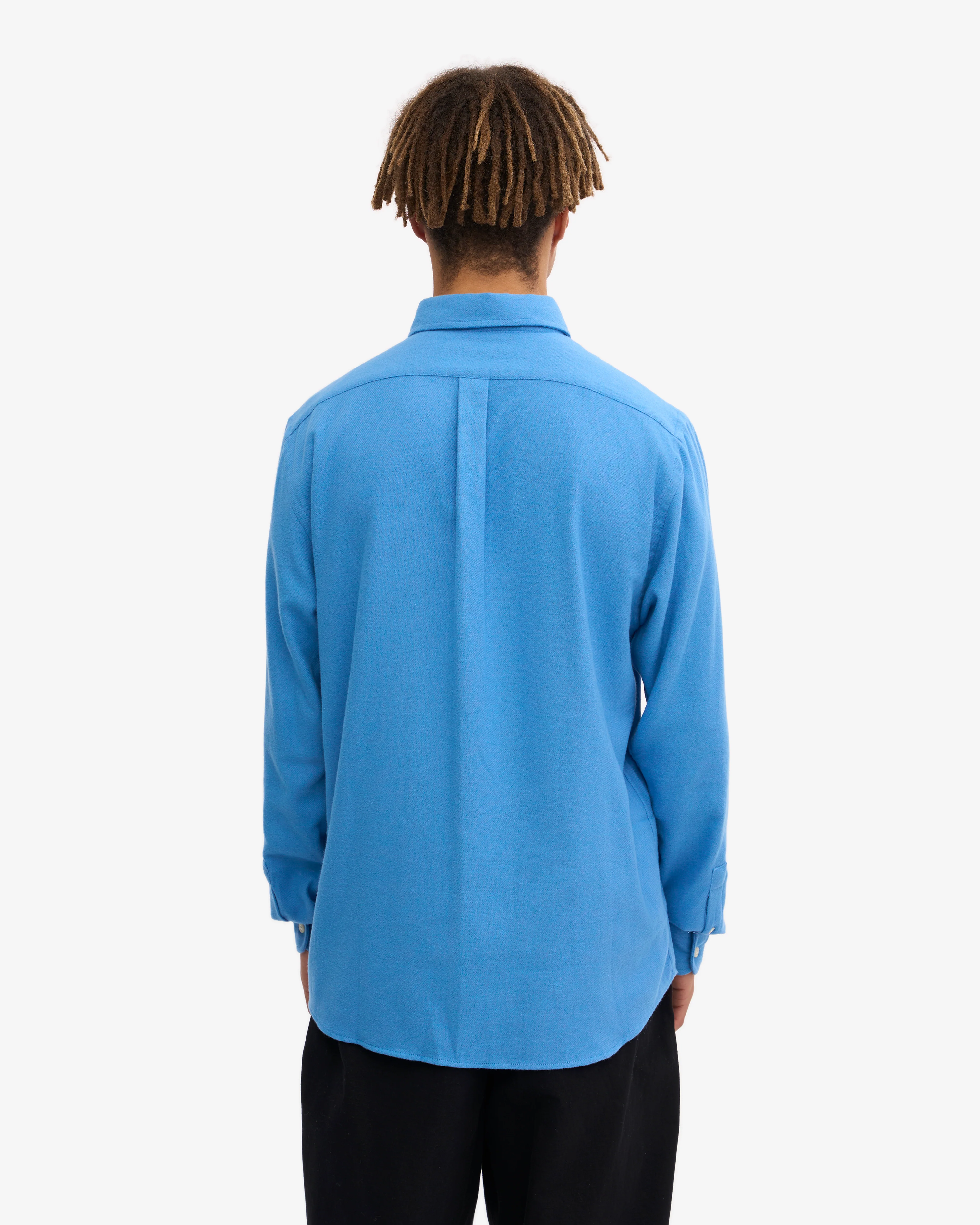 Organic Flannel Shirt - Pacific Blue