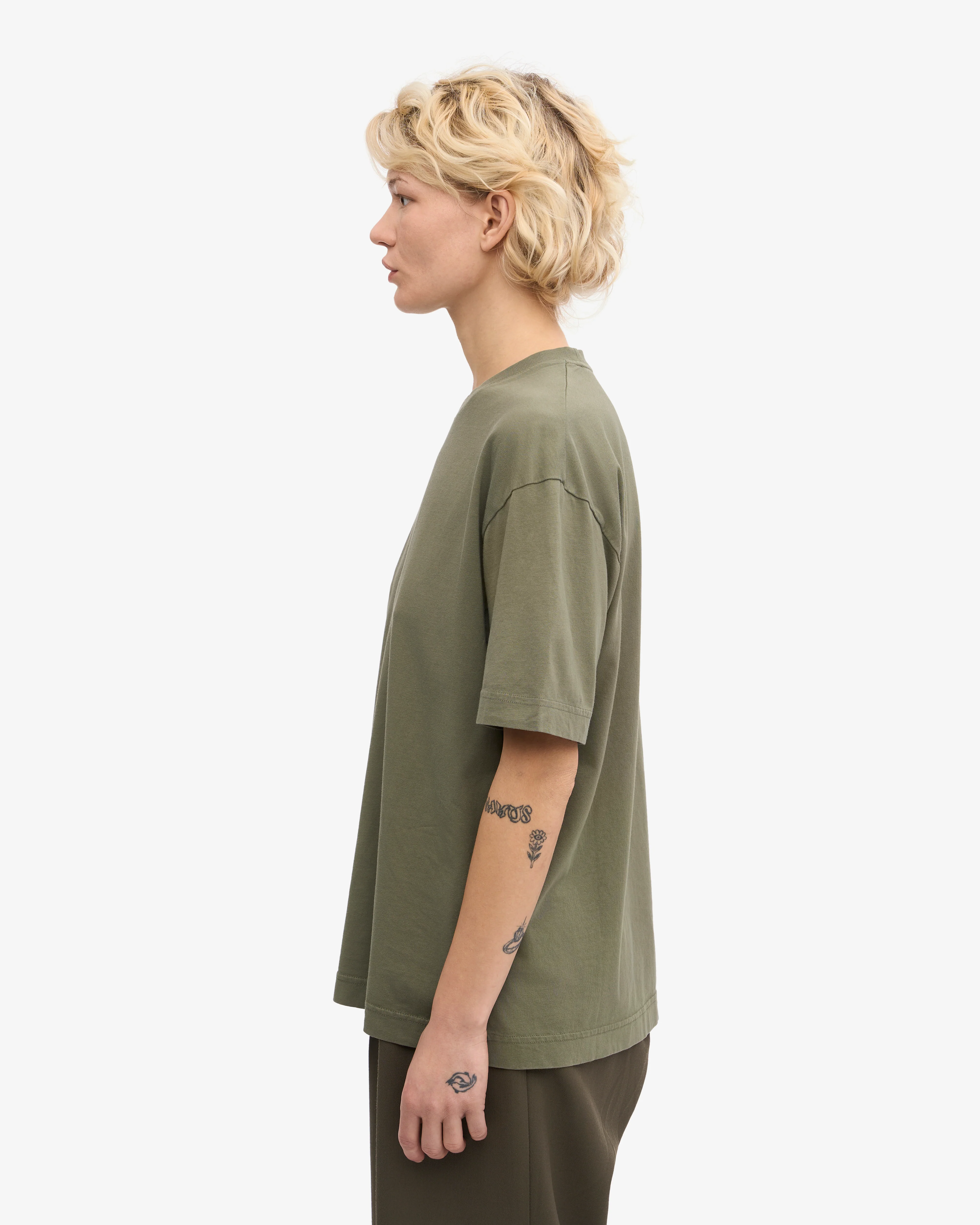 Oversized Organic T-Shirt - Dusty Olive