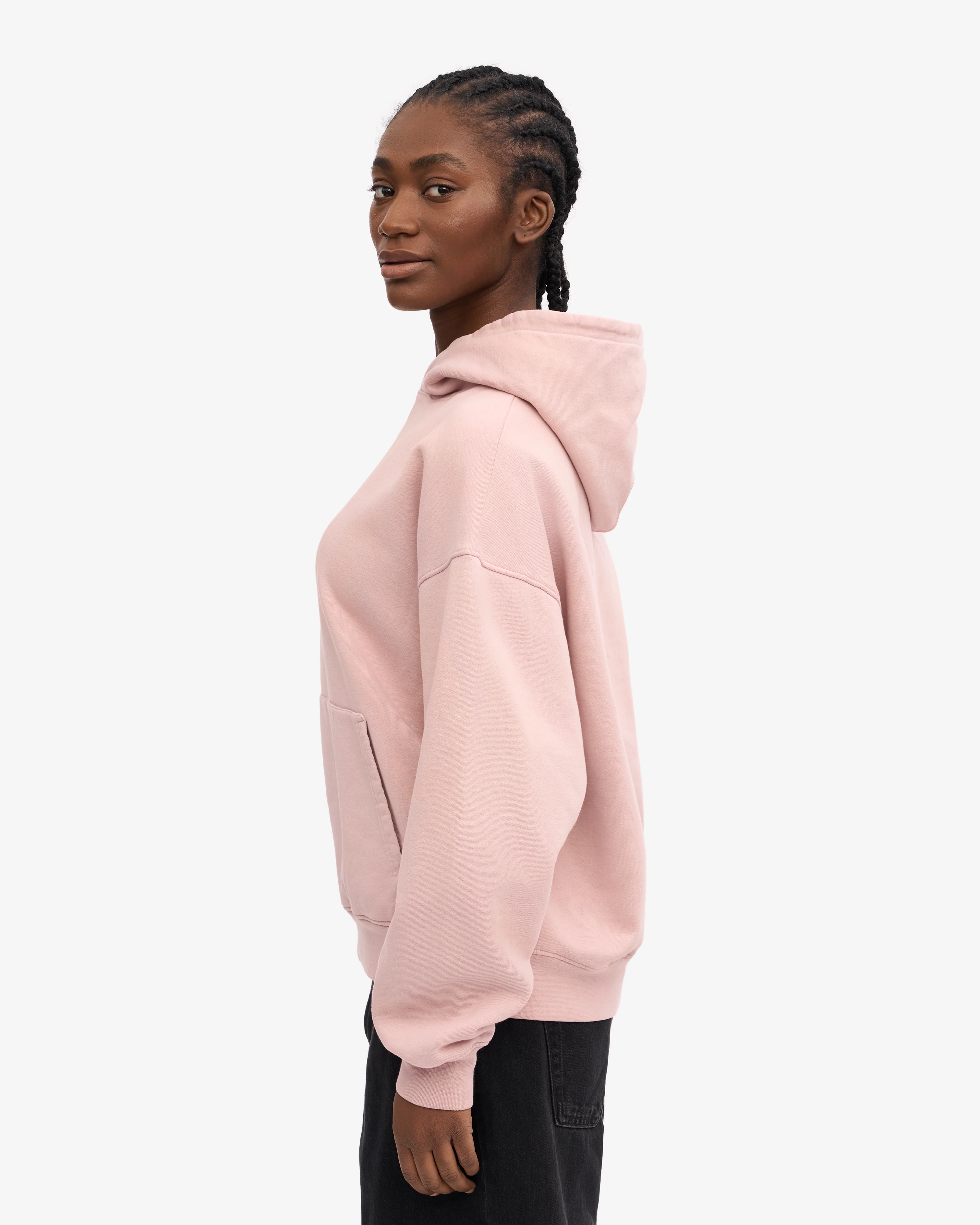 Organic Oversized Hood - Faded Pink