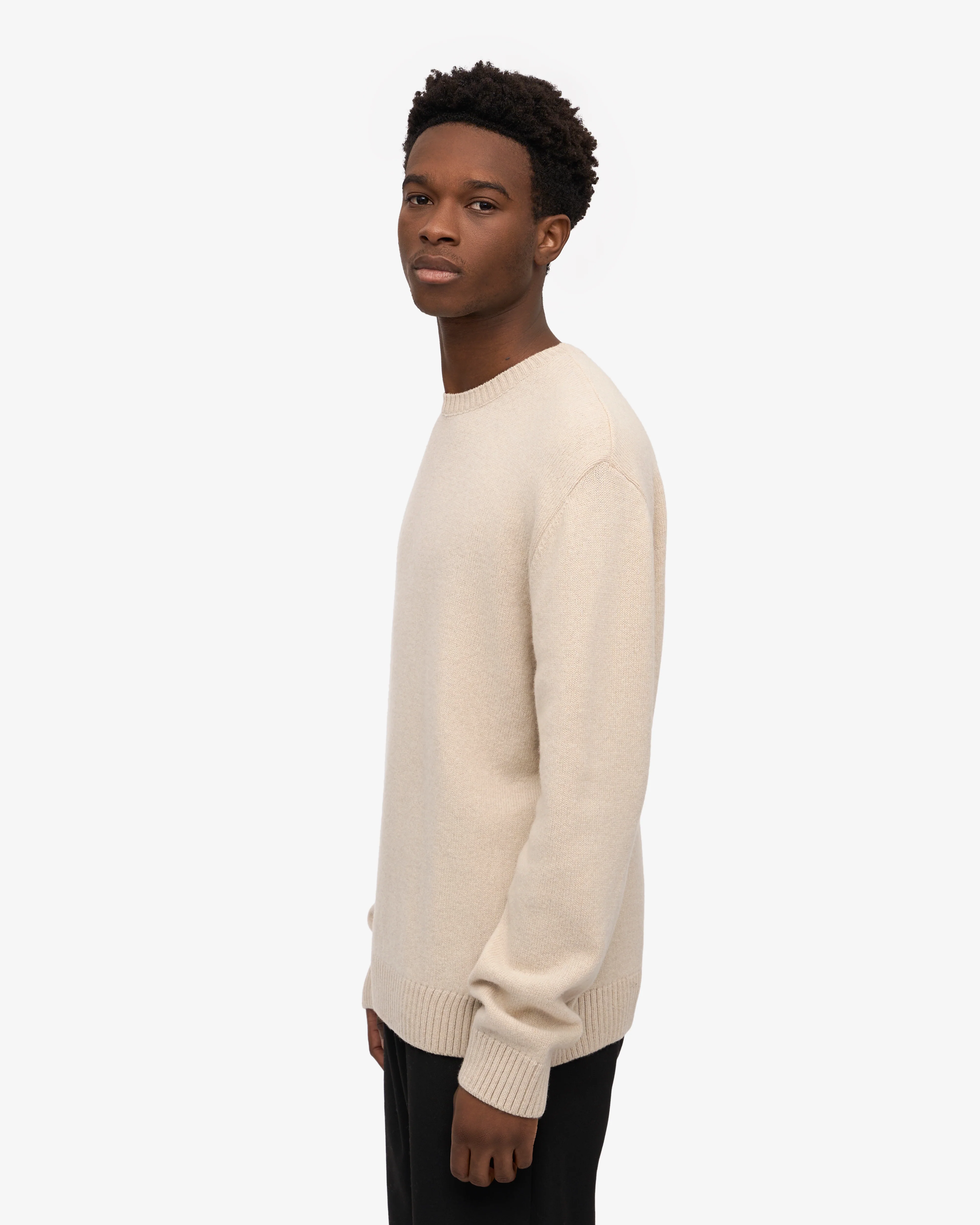 Classic Merino Wool Crew - Ivory White