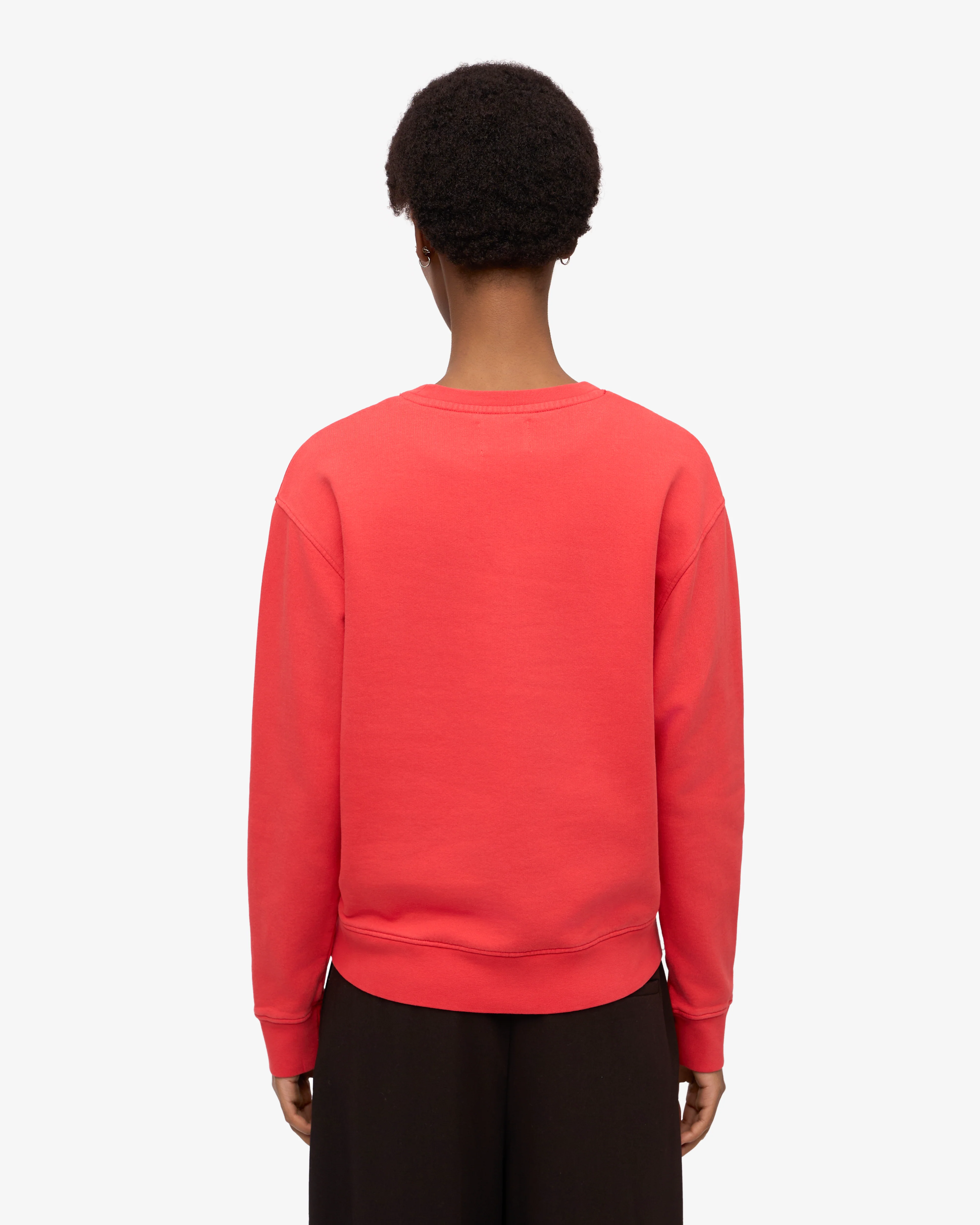 Women Classic Organic Crew - Red Tangerine