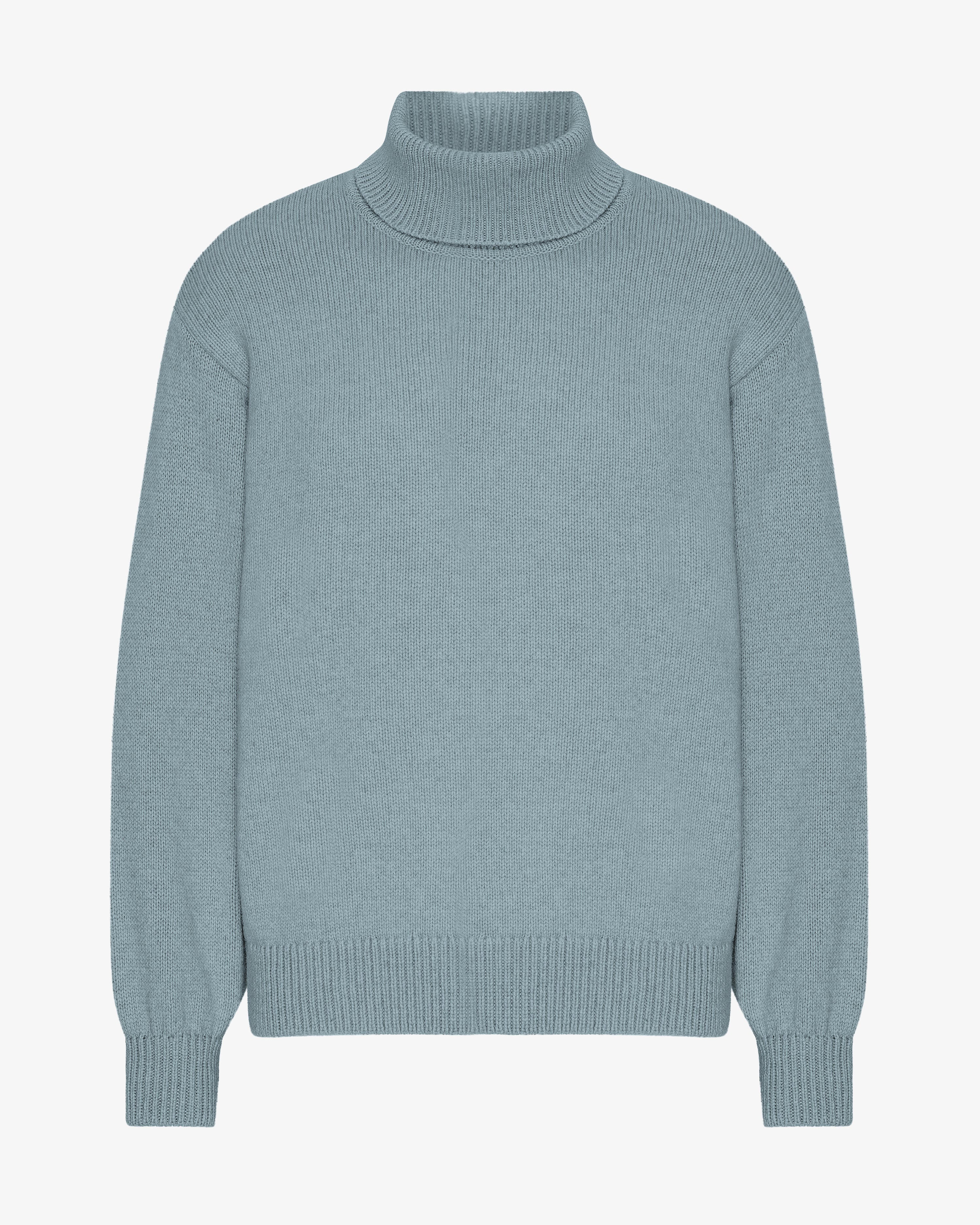 Merino Wool Turtleneck - Stone Blue
