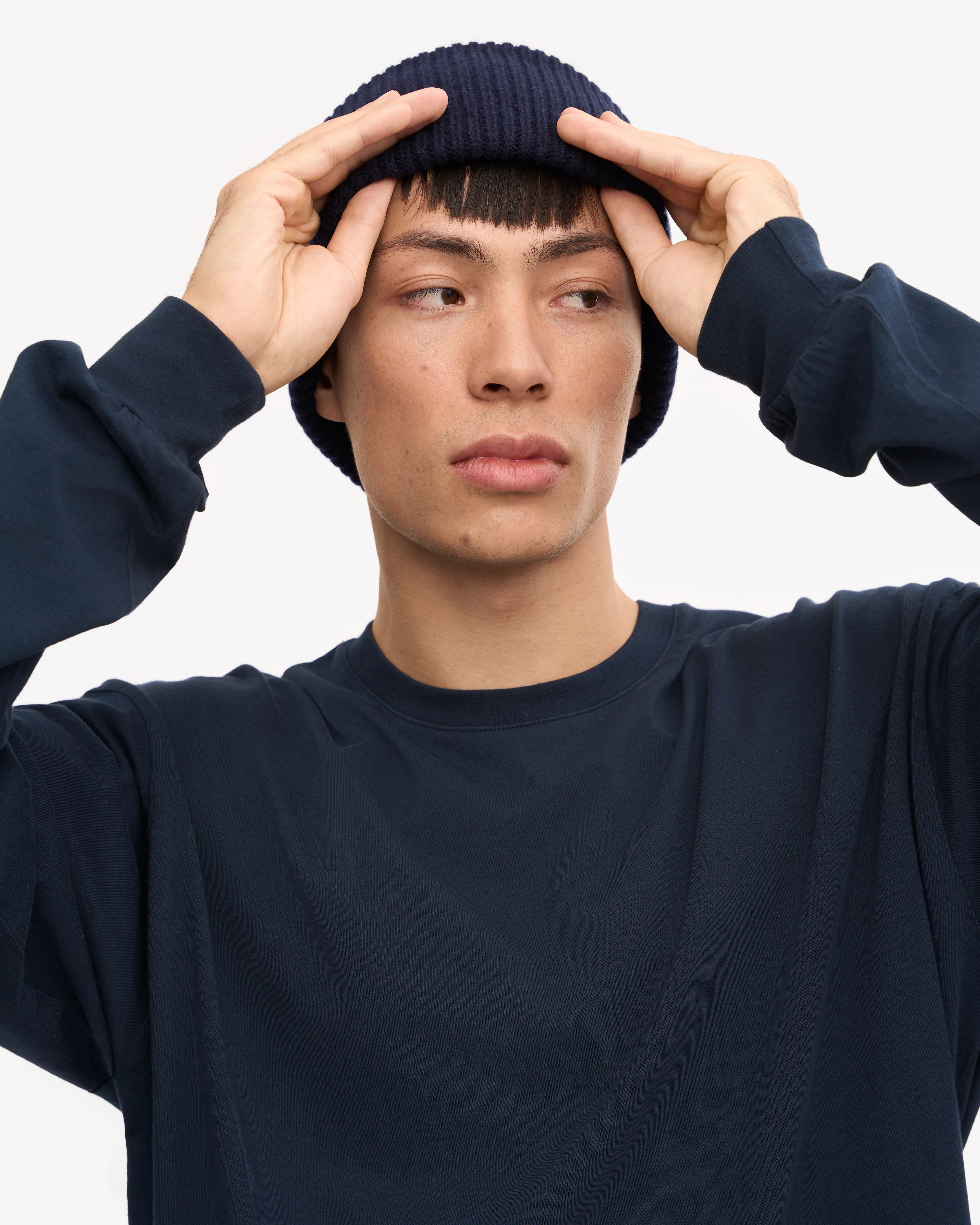 Merino Wool Hat - Navy Blue