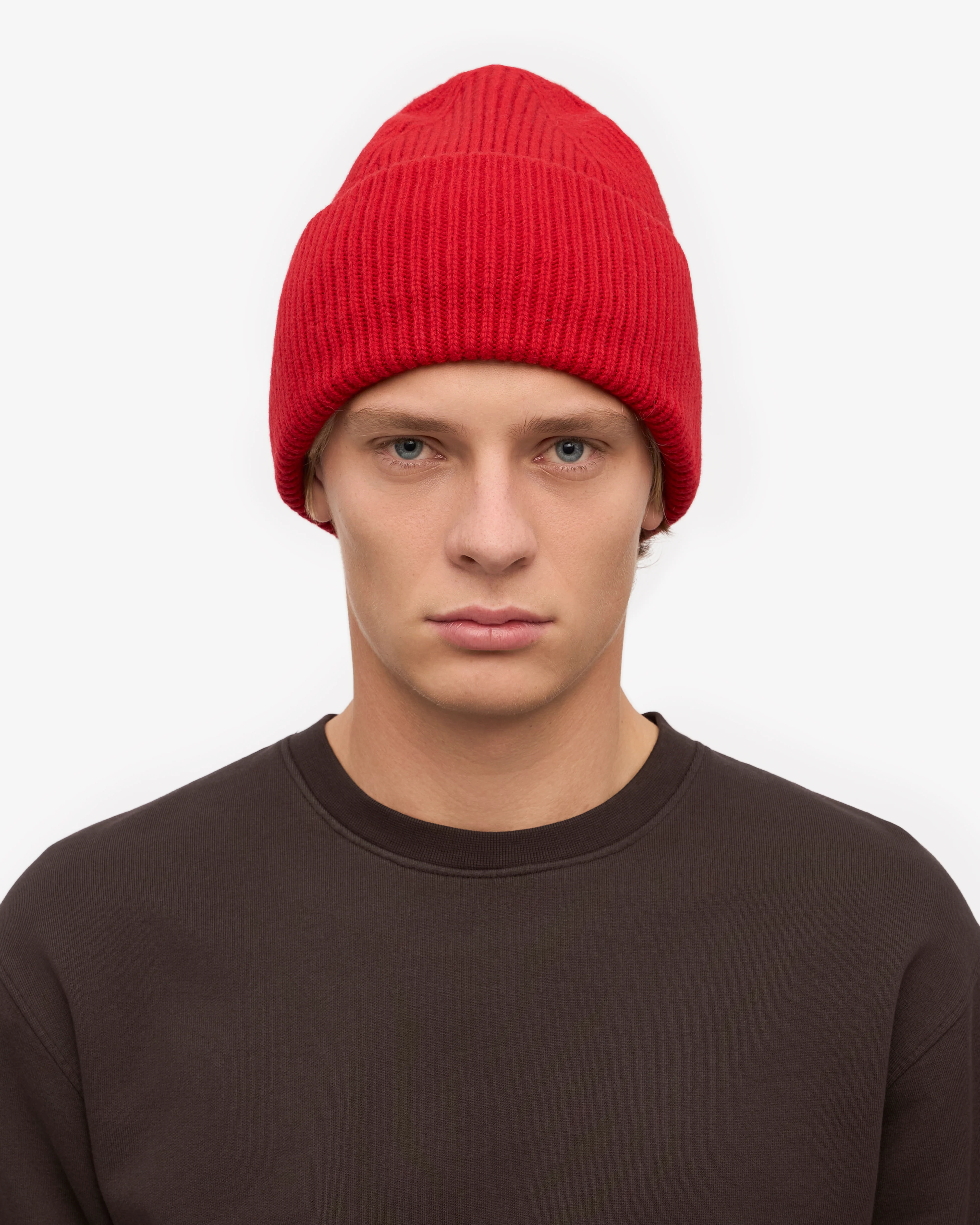 Merino Wool Hat - Scarlet Red
