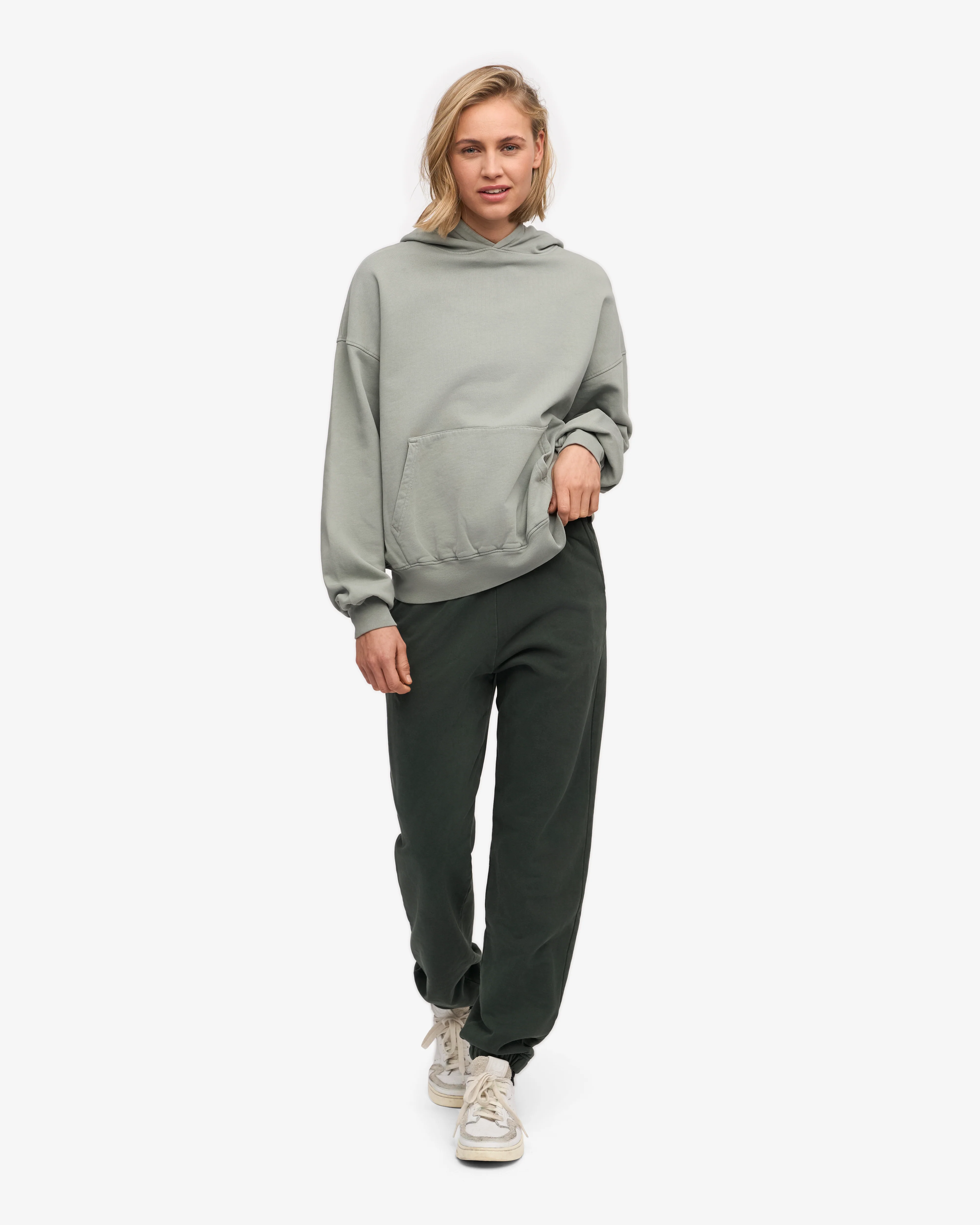 Organic Oversized Hood - Steel Blue