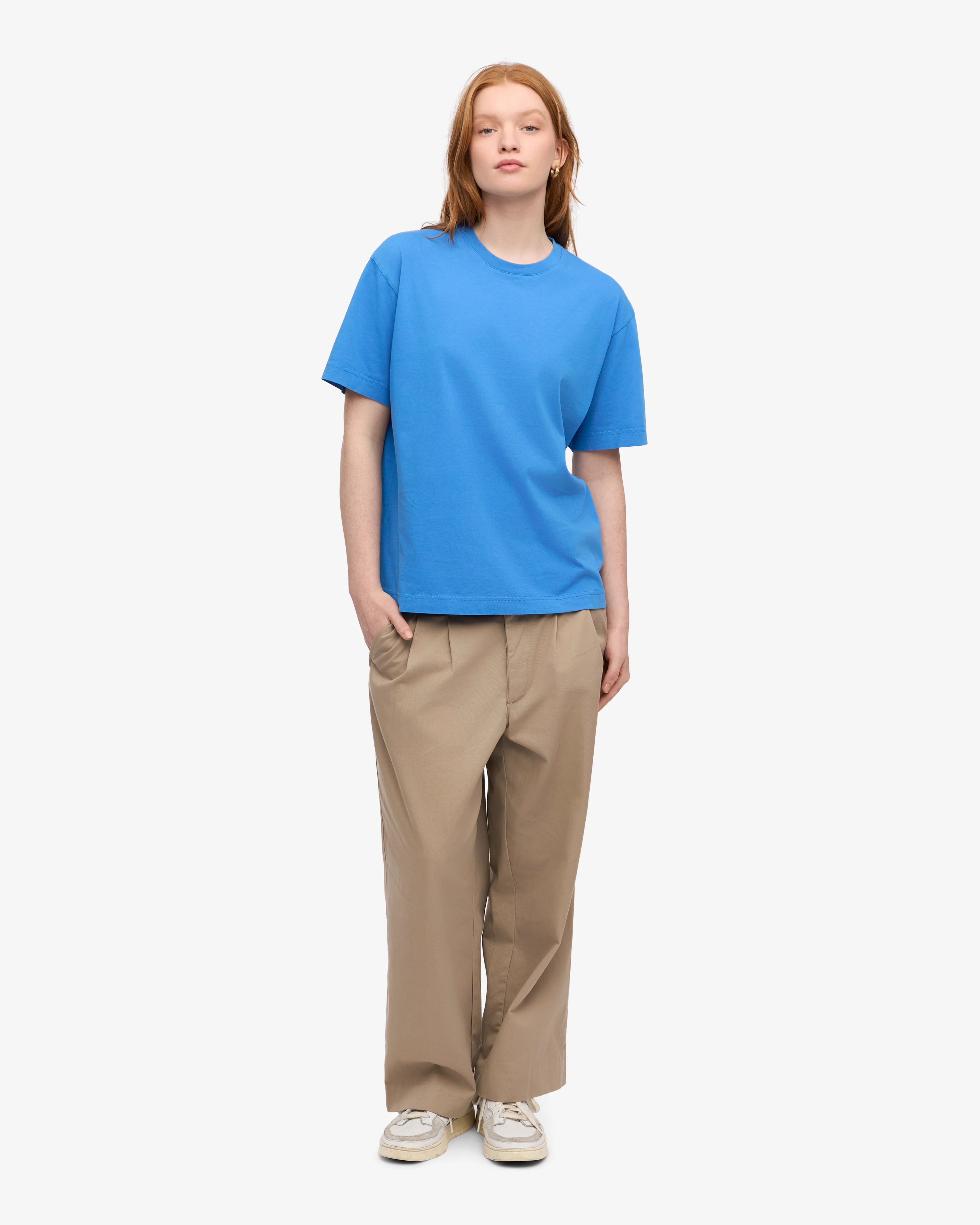 Oversized Organic T-Shirt - Pacific Blue