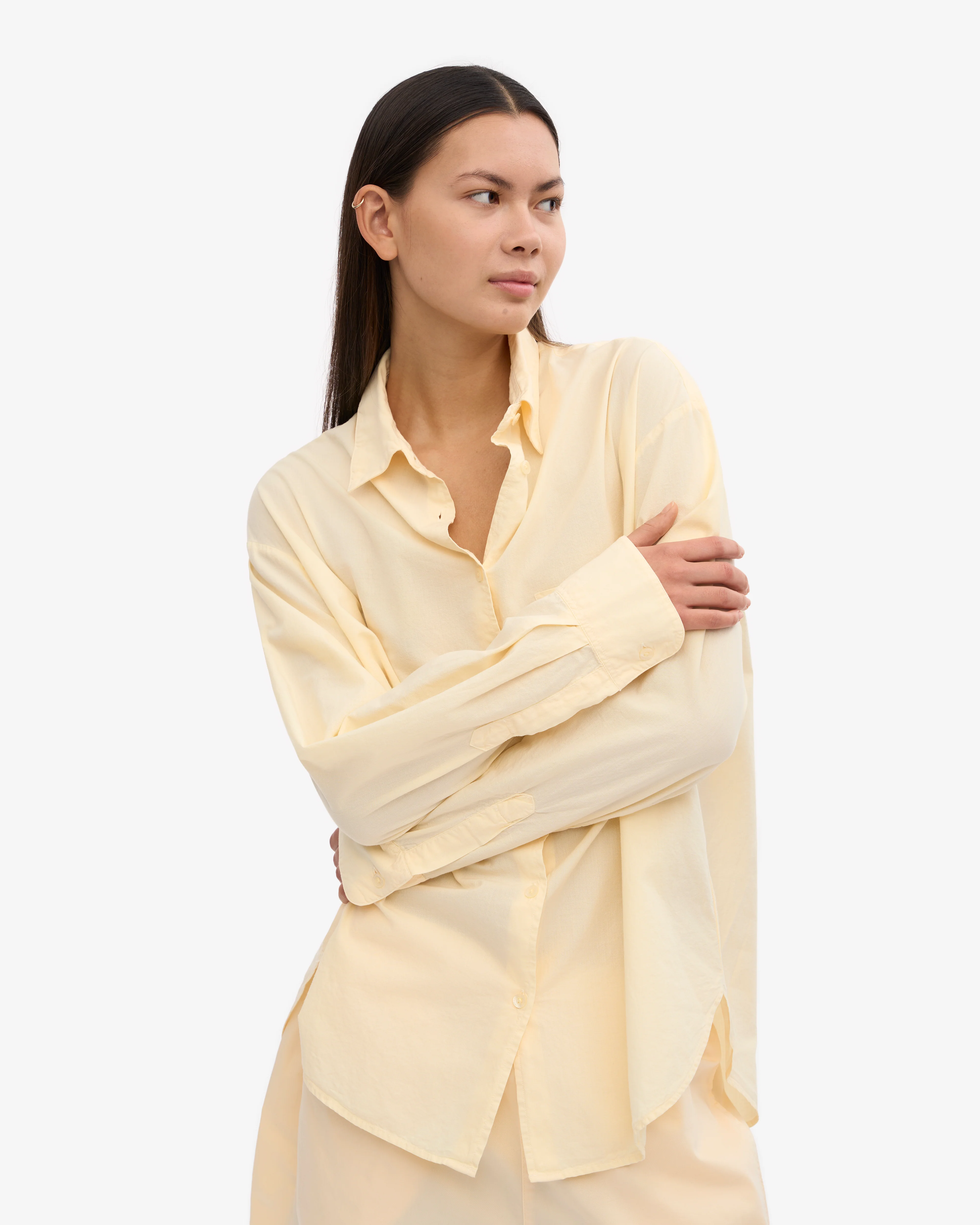 Organic Oversized Shirt - Soft Yellow