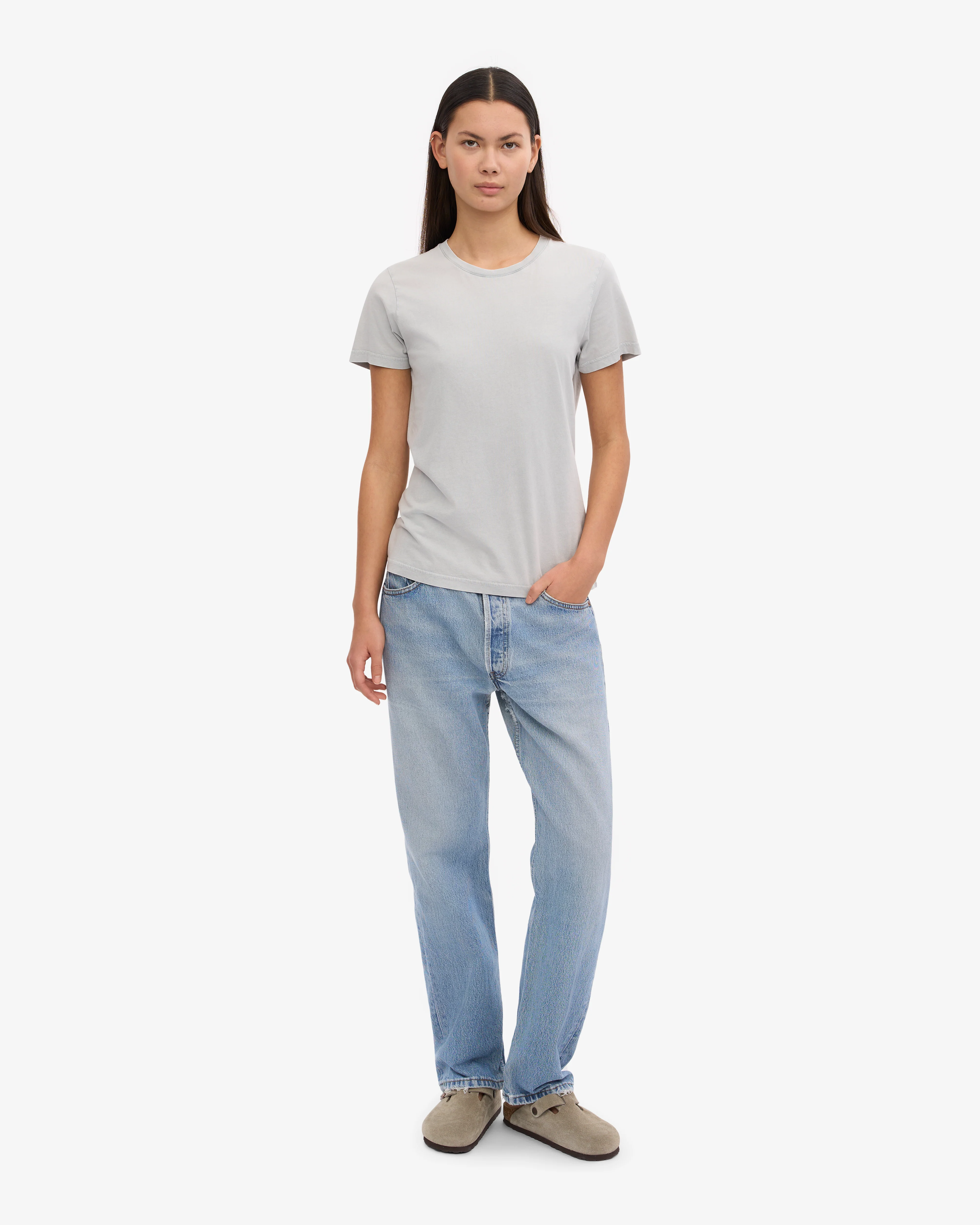 Women Light Organic Tee - Faded Grey