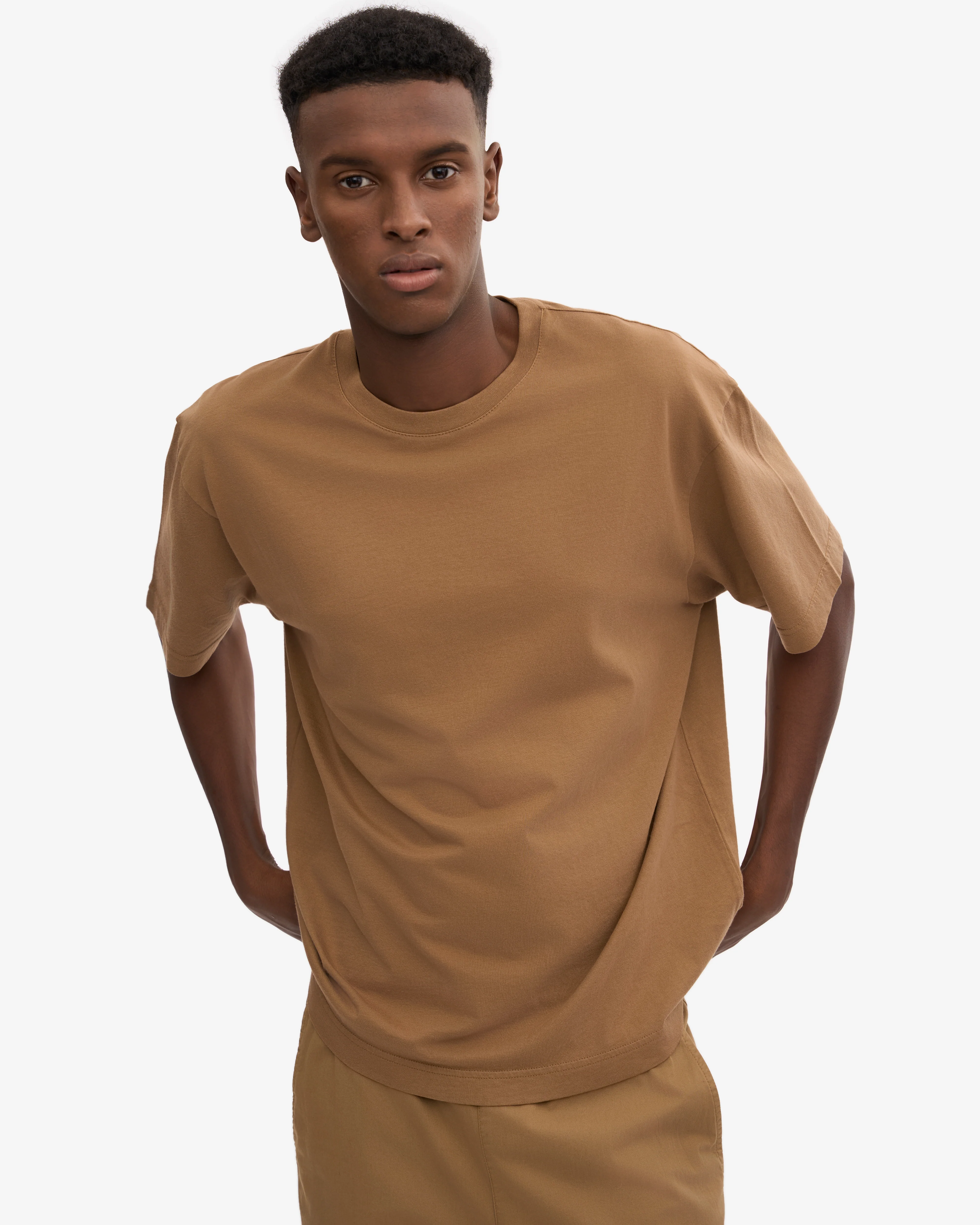 Oversized Organic T-Shirt - Sahara Camel