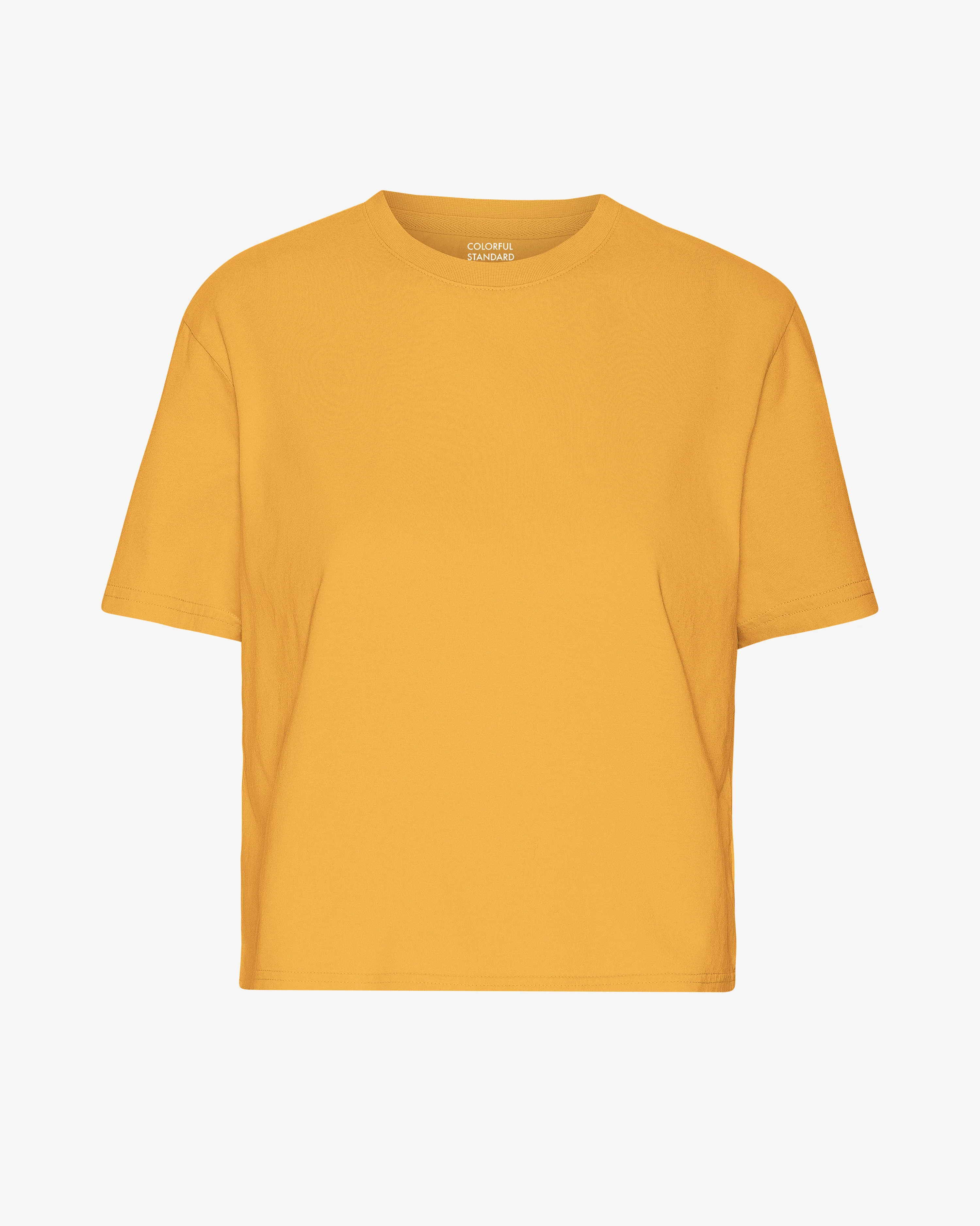 Organic Boxy Crop Tee - Burned Yellow