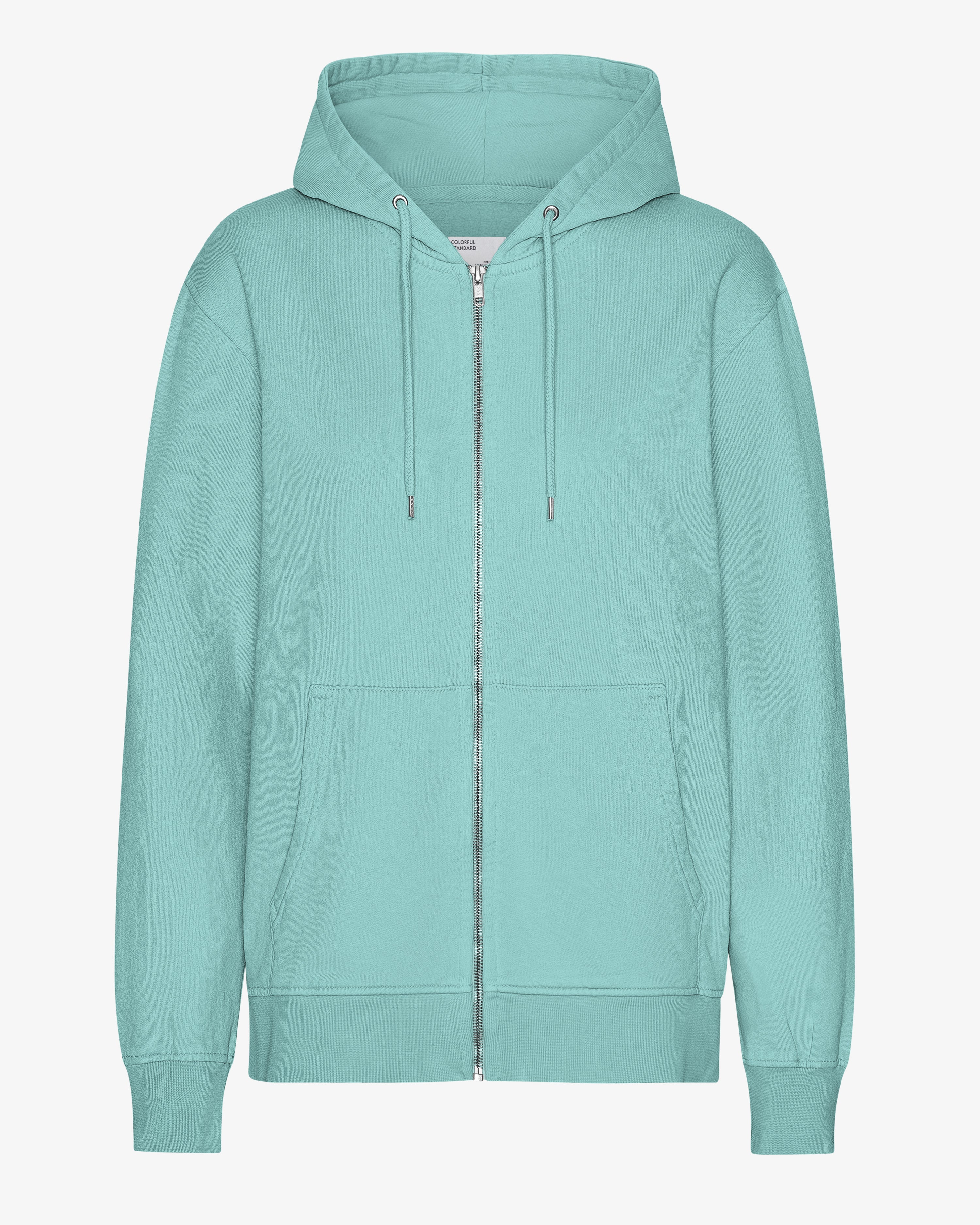 Classic Organic Zip Hood - Teal Blue