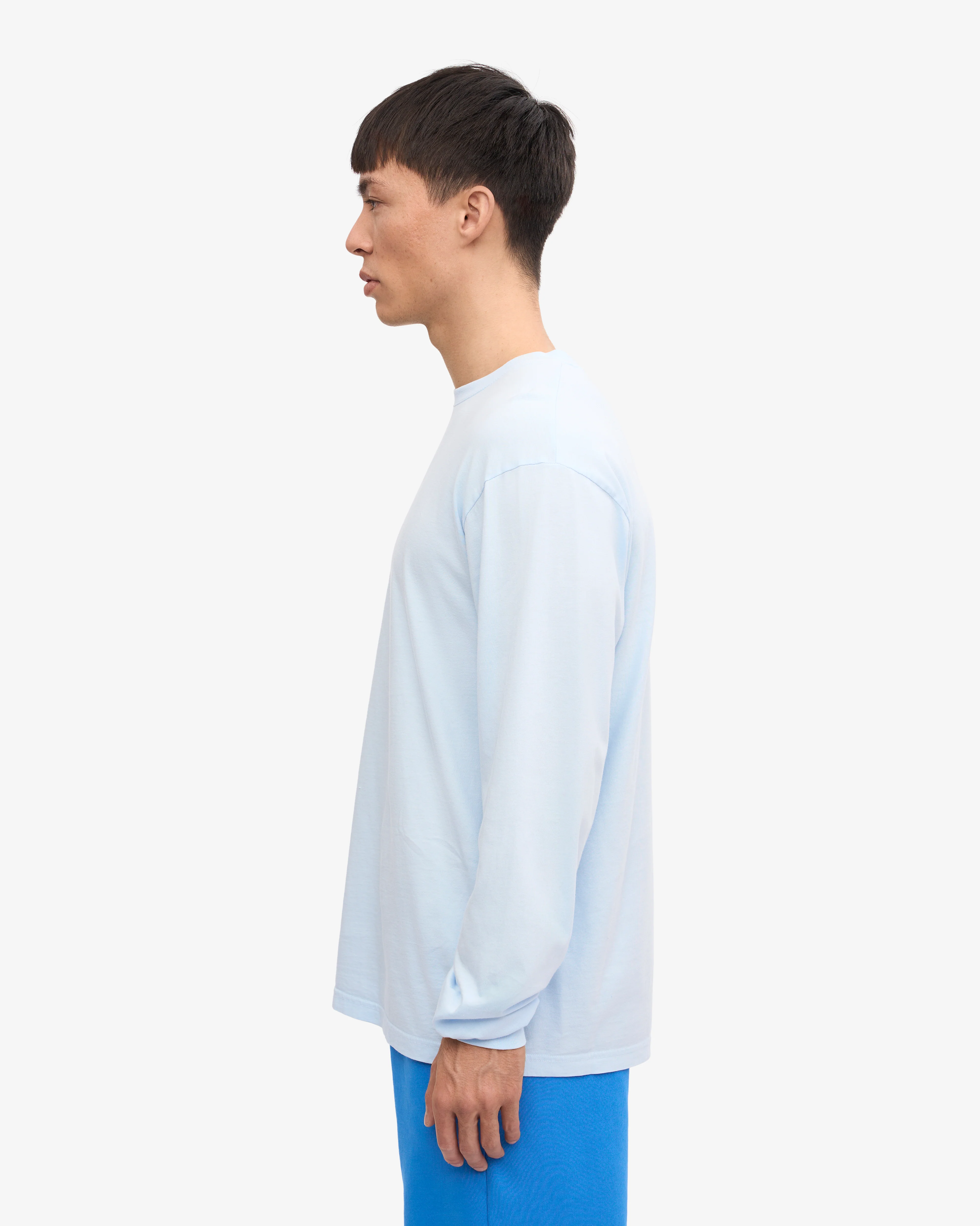 Oversized Organic LS T-Shirt - Polar Blue