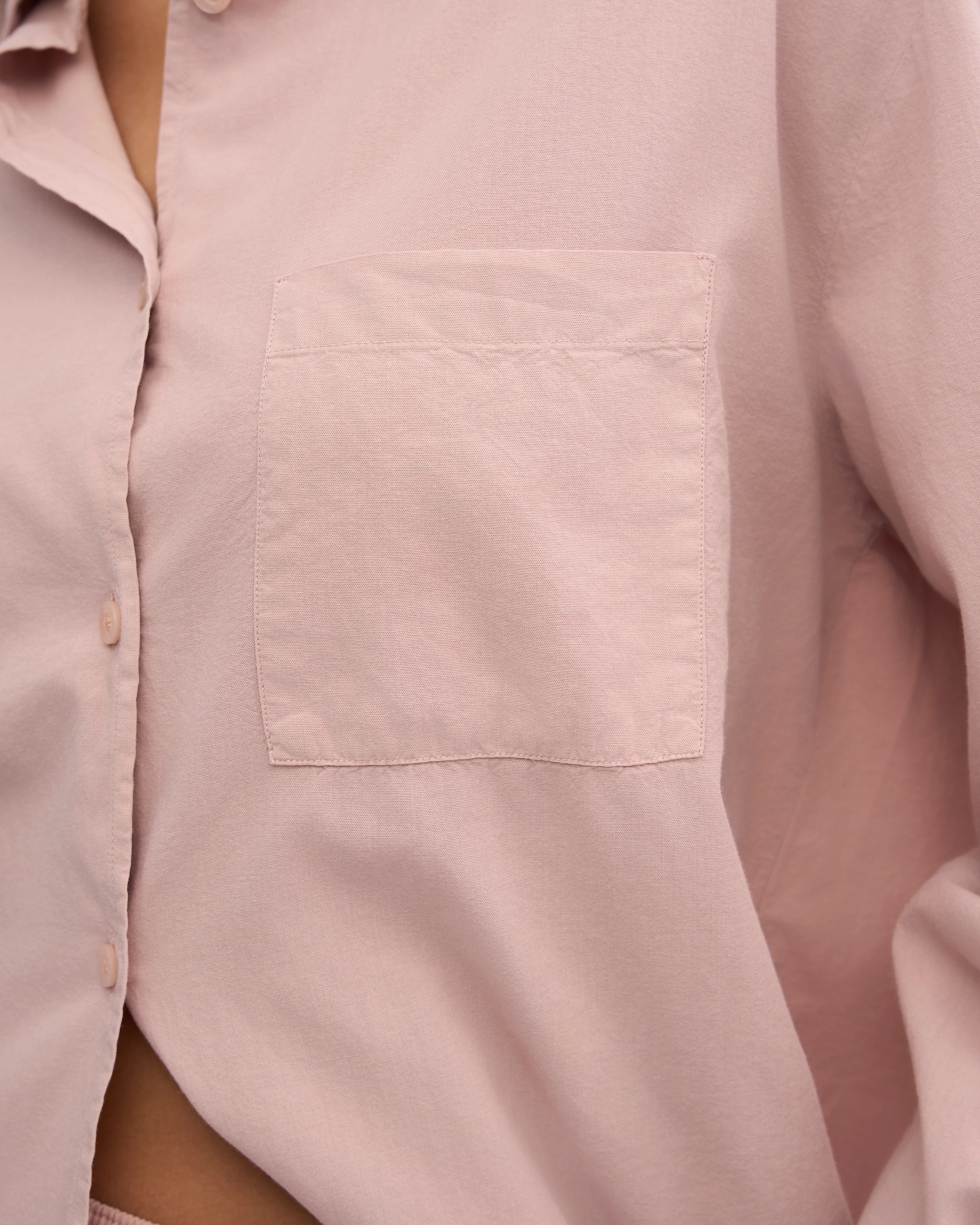 Organic Oversized Shirt - Faded Pink