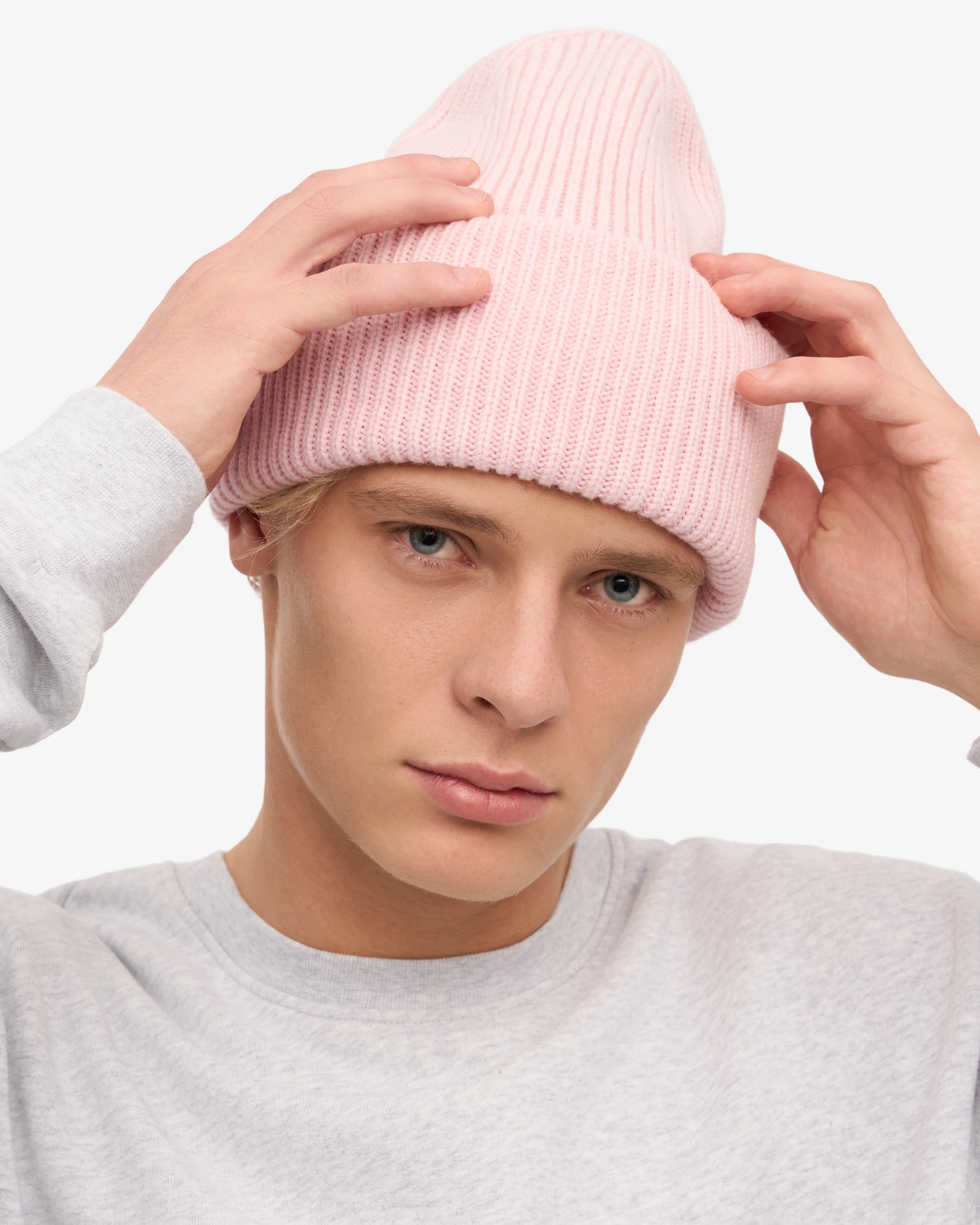 Merino Wool Hat - Faded Pink