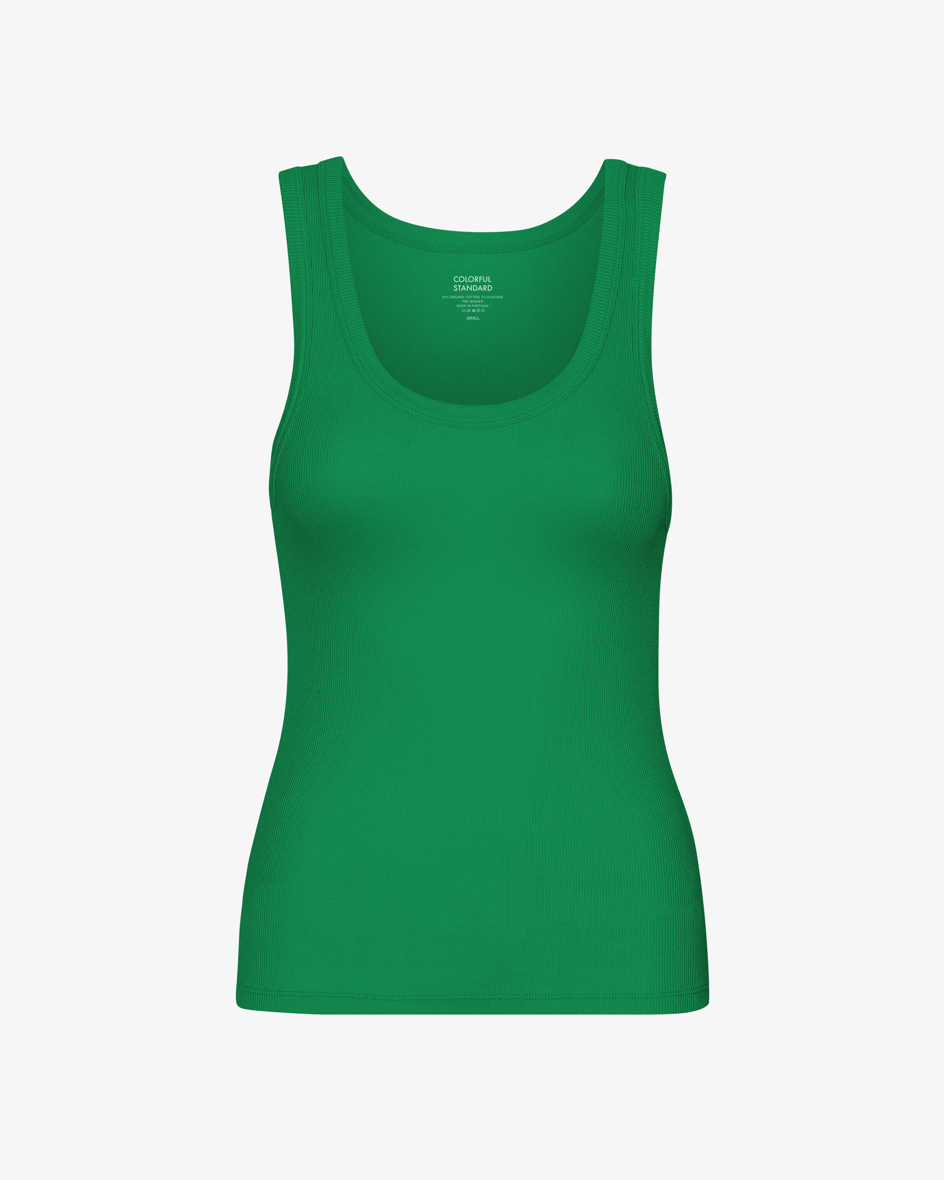 Women Organic Rib Tank Top - Kelly Green