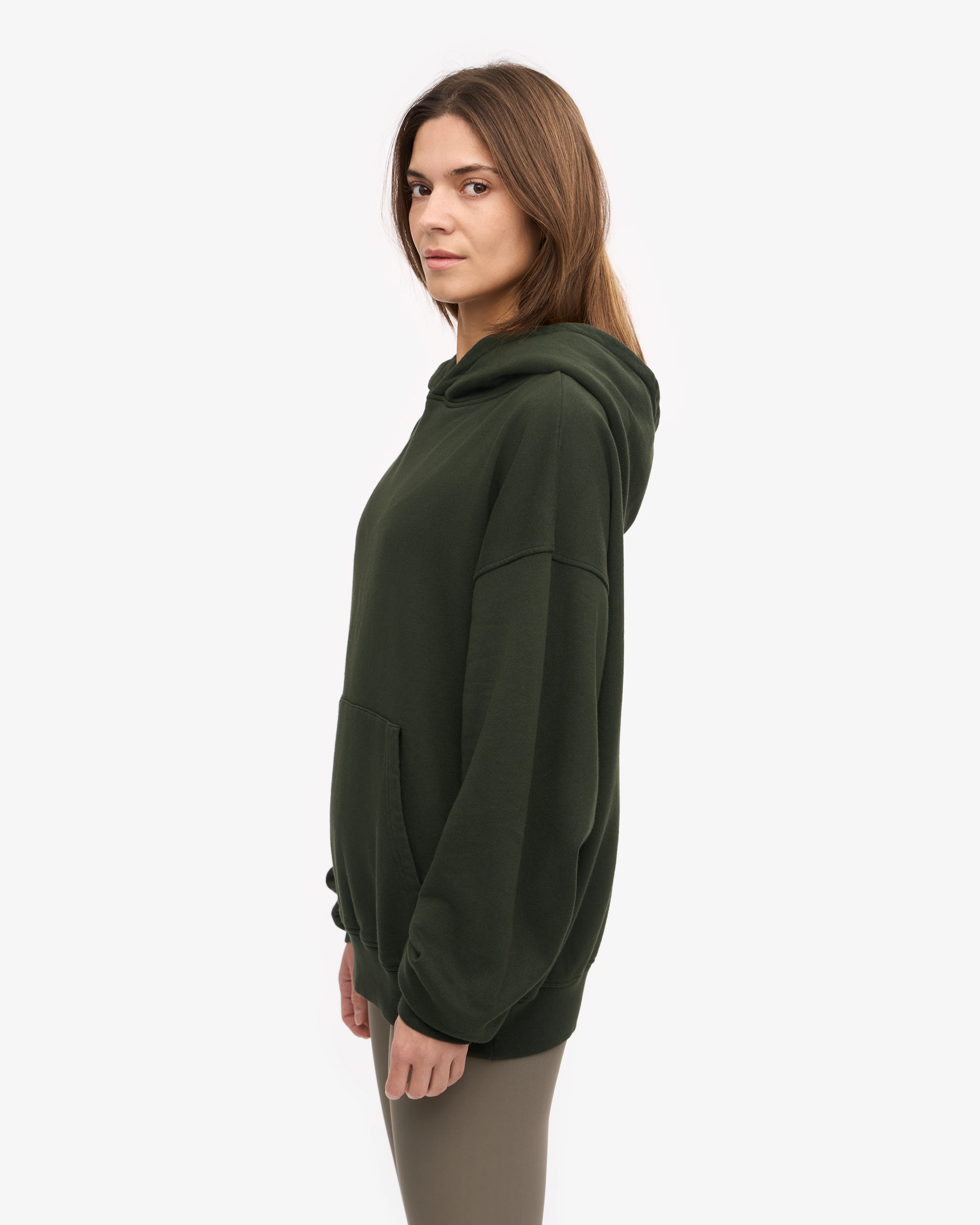 Organic Oversized Hood - Hunter Green
