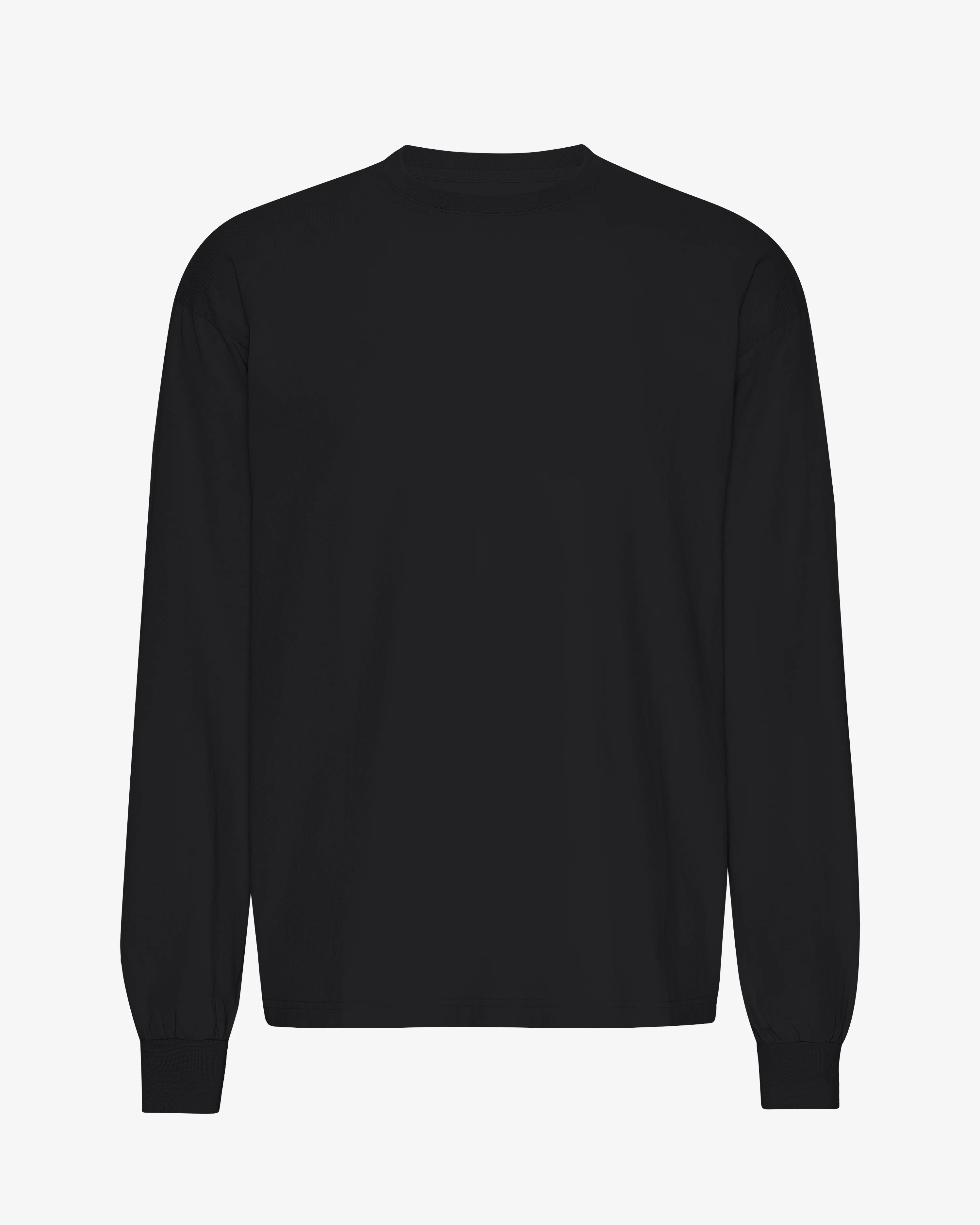 Oversized Organic LS T-Shirt - Deep Black