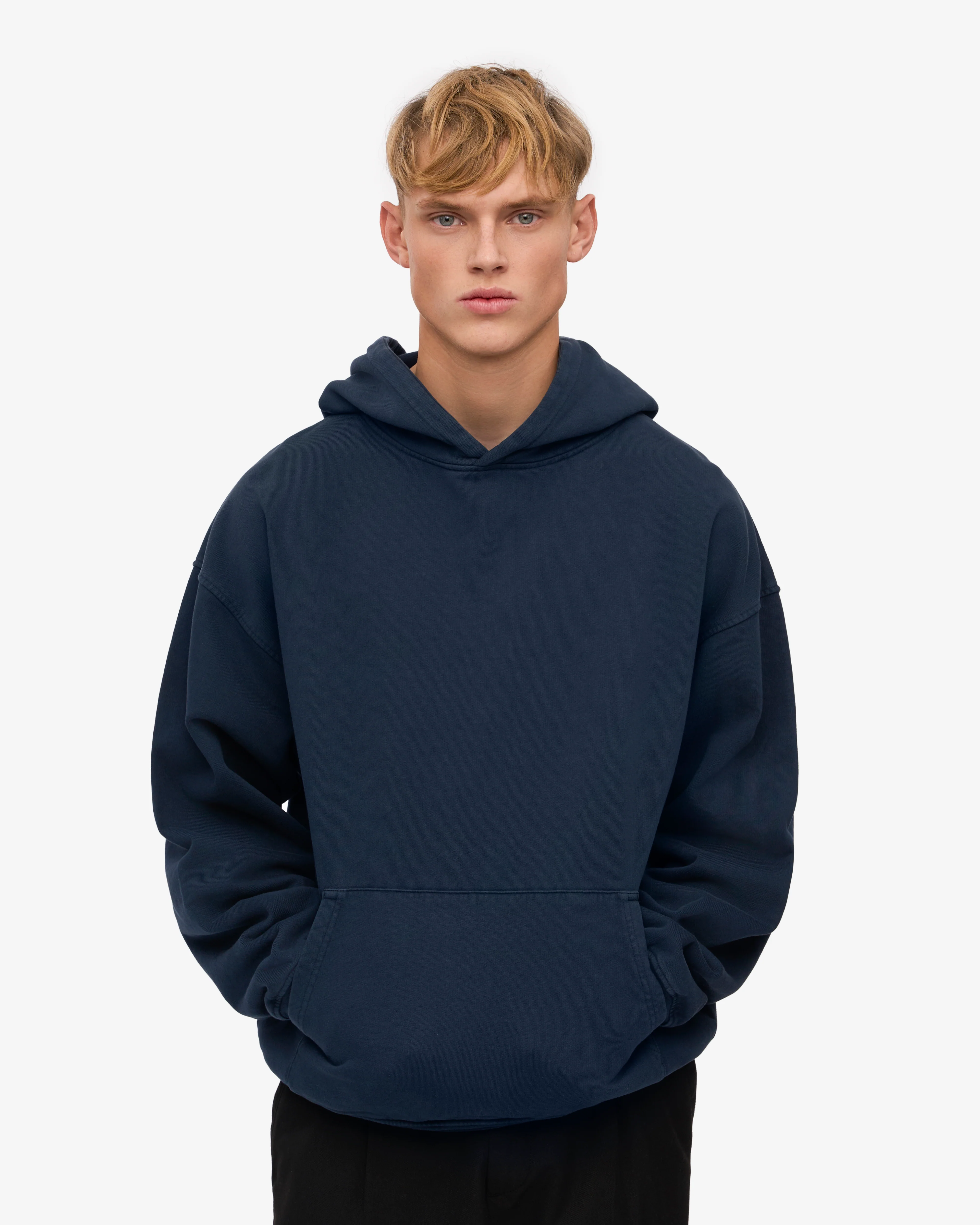 Organic Oversized Hood - Navy Blue