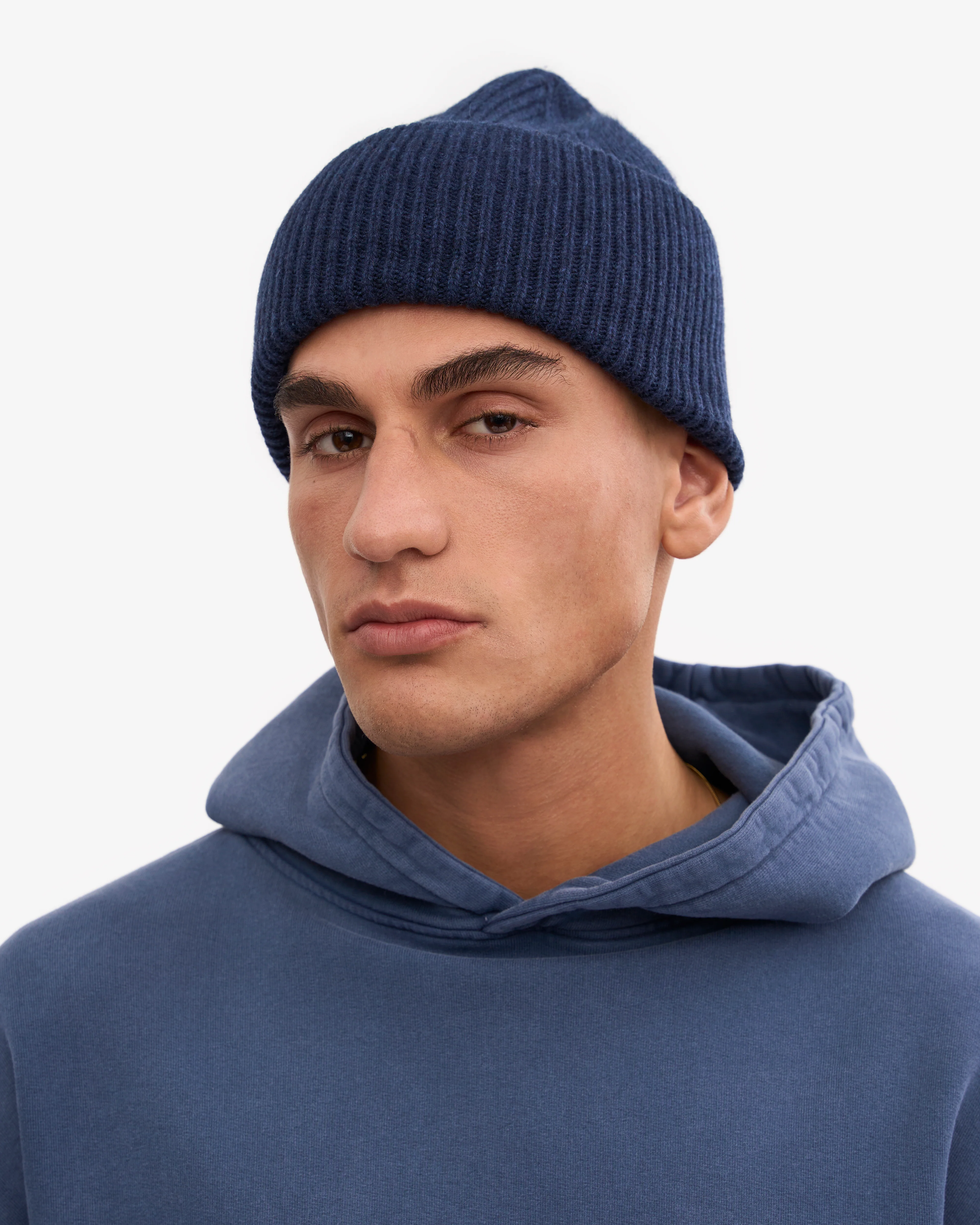 Merino Wool Hat - Marine Blue
