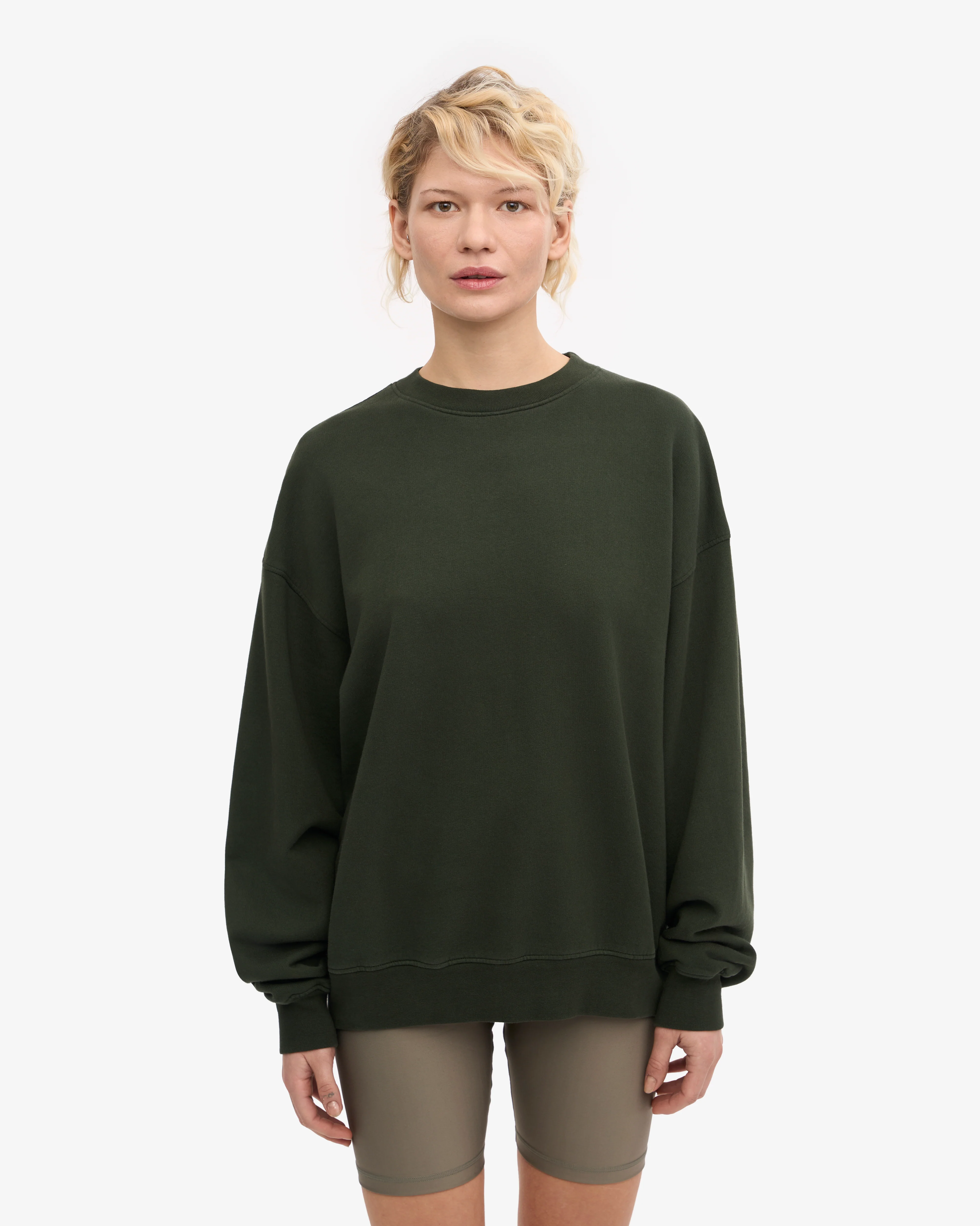 Organic Oversized Crew - Hunter Green